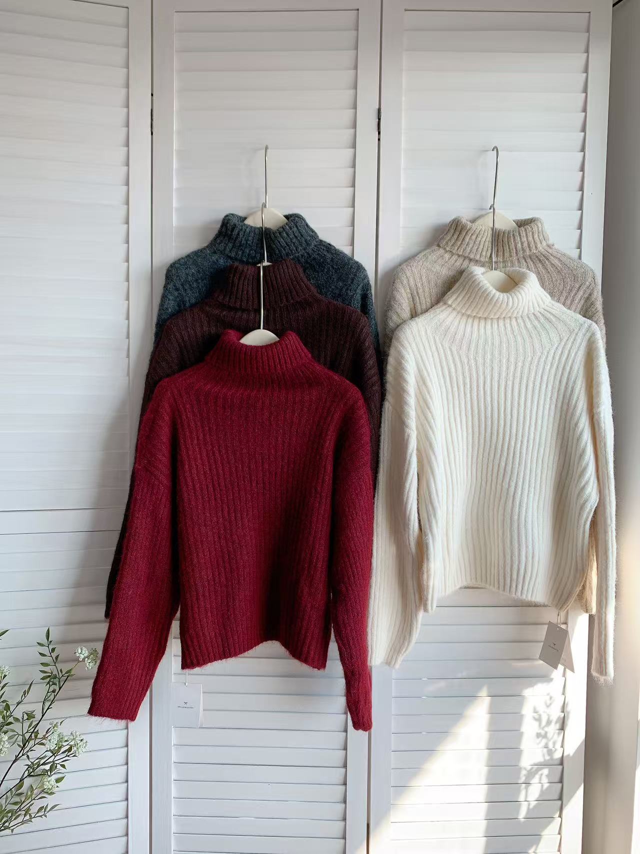 HELLO MILK TEE- 85896 高領打底衫