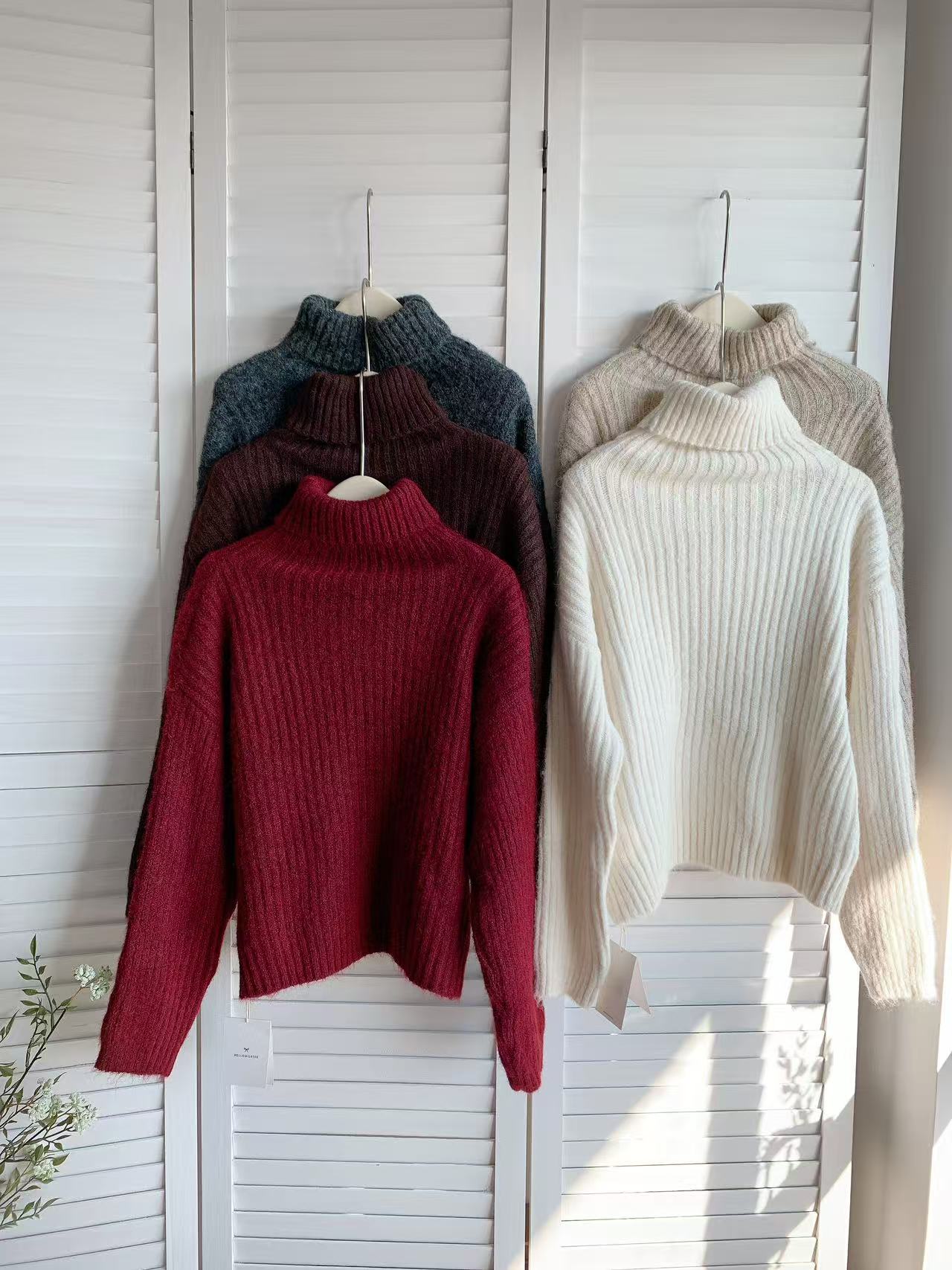 HELLO MILK TEE- 85896 高領打底衫