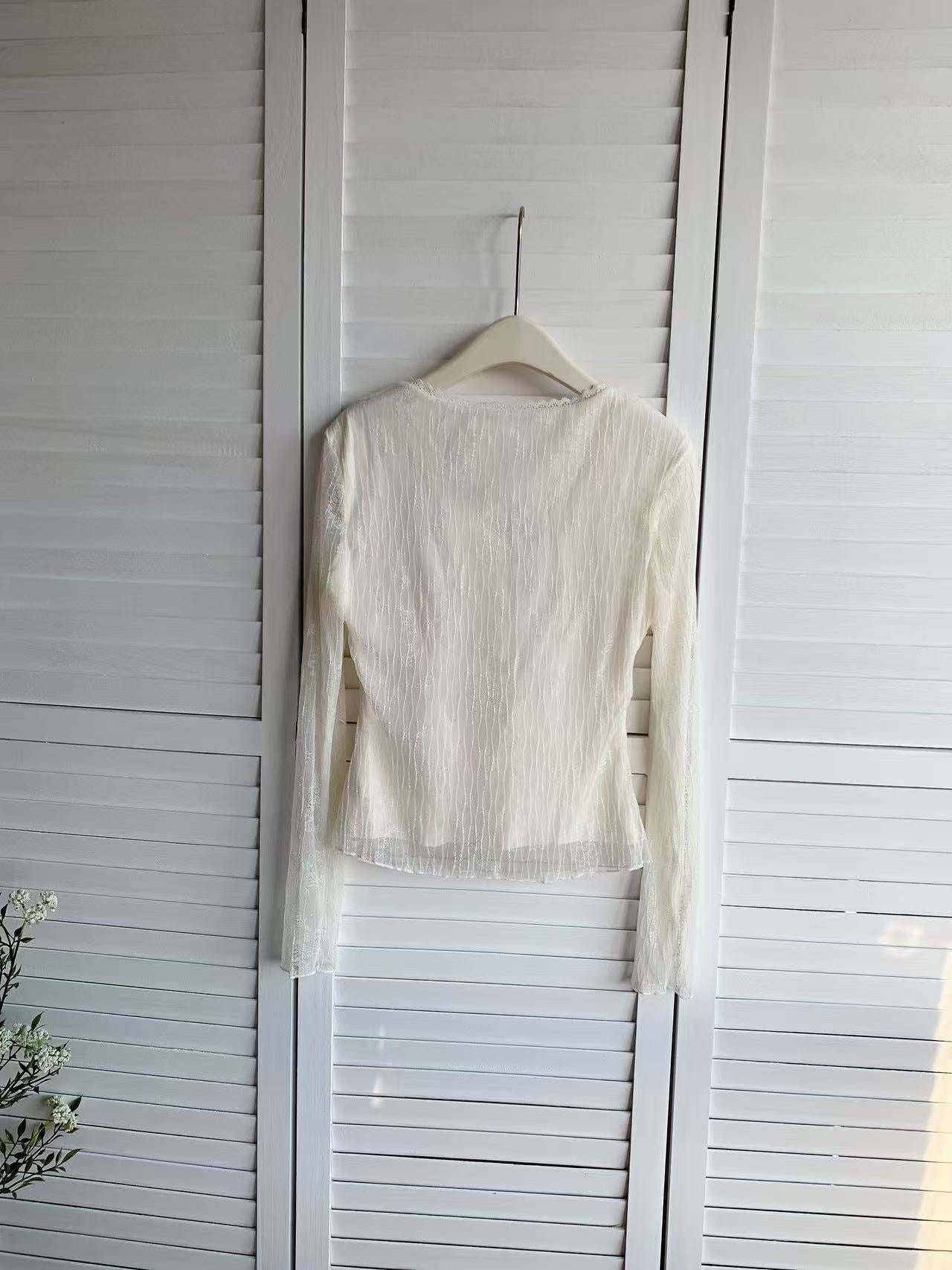 HELLO MILK TEE- 85952 收褶上衣