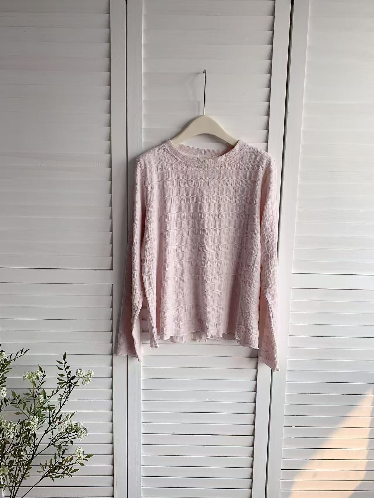 HELLO MILK TEE- 85932 木耳邊上衣