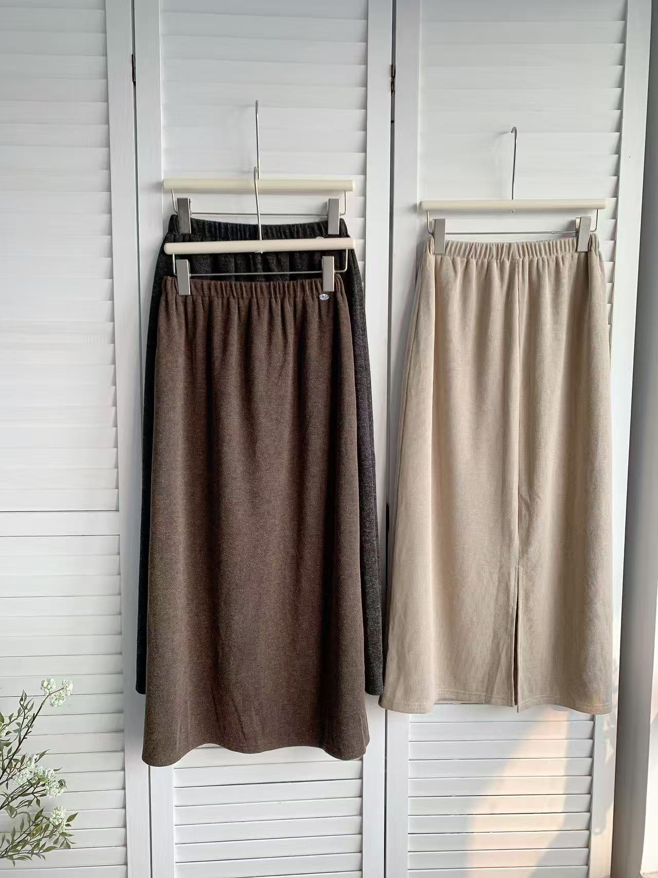 HELLO MILK TEE- 85922 純色半裙