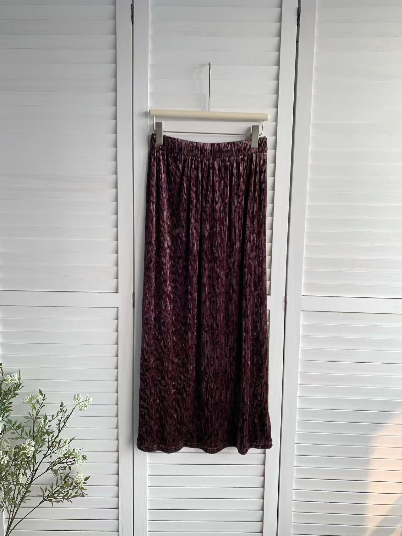 HELLO MILK TEE- 85905 波點半裙