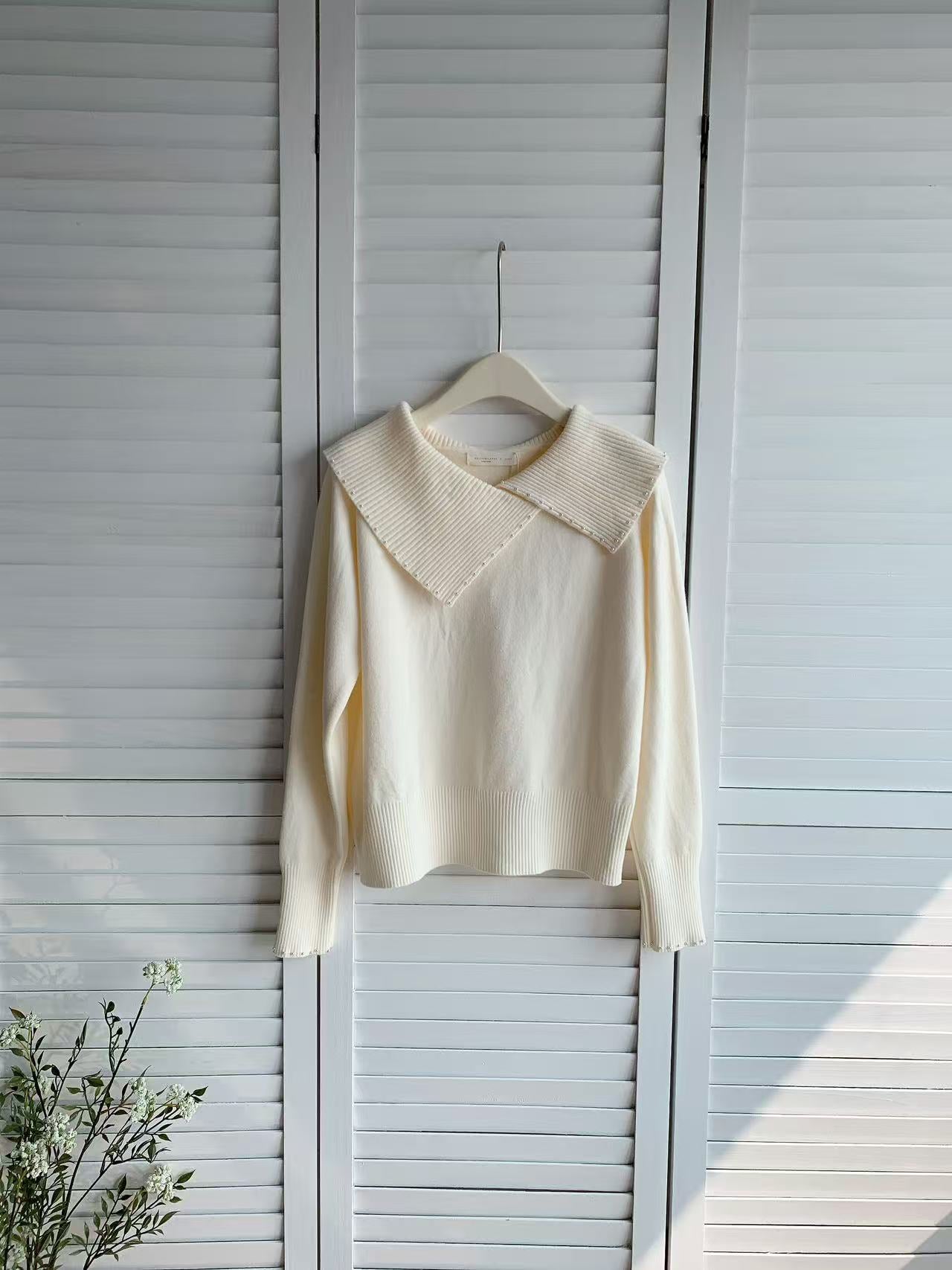 HELLO MILK TEE- 85984 氣質珍珠衫