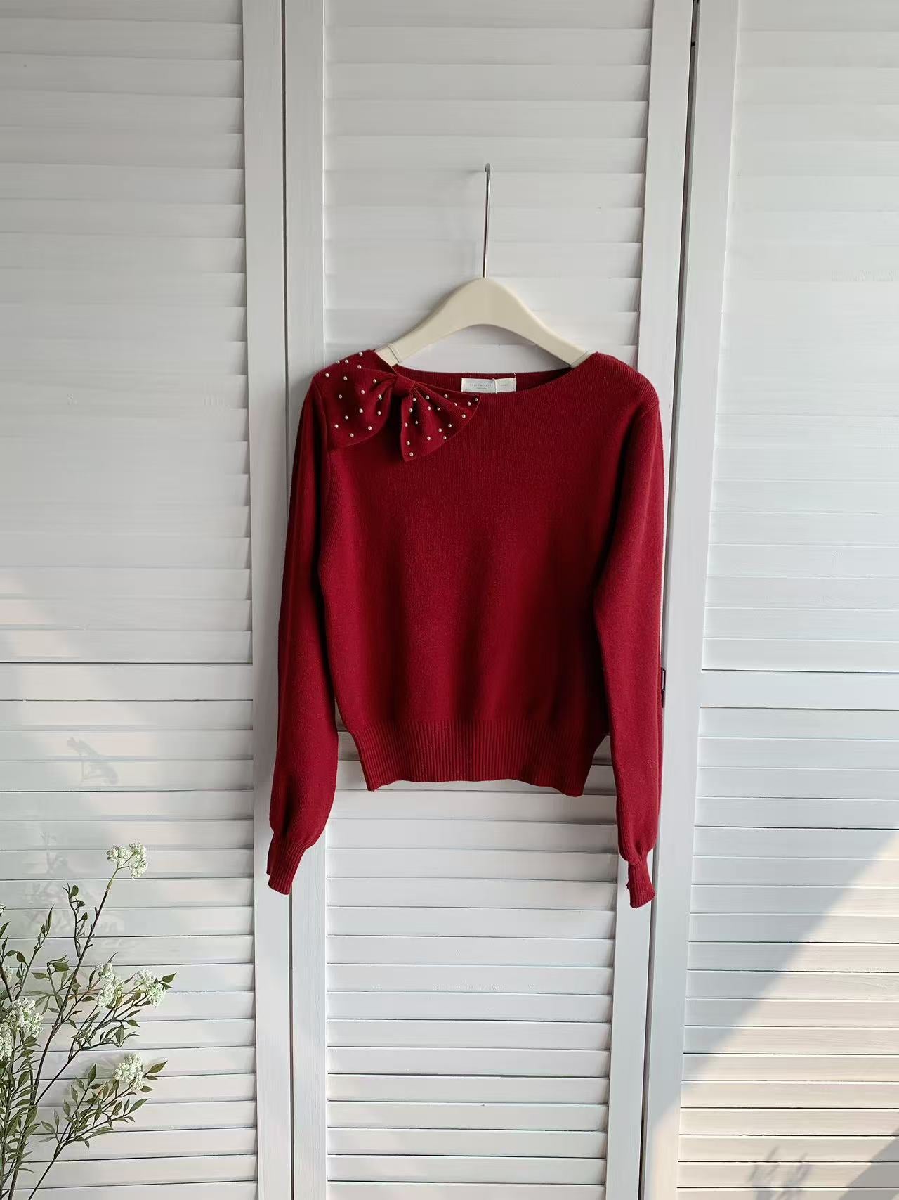 HELLO MILK TEE- 85997 蝴蝶結上衣