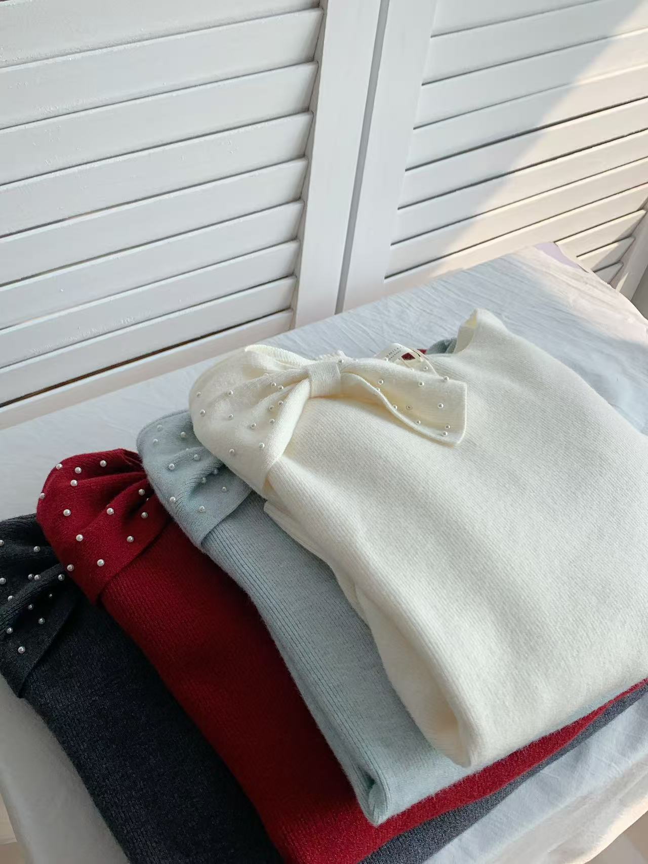 HELLO MILK TEE- 85997 蝴蝶結上衣