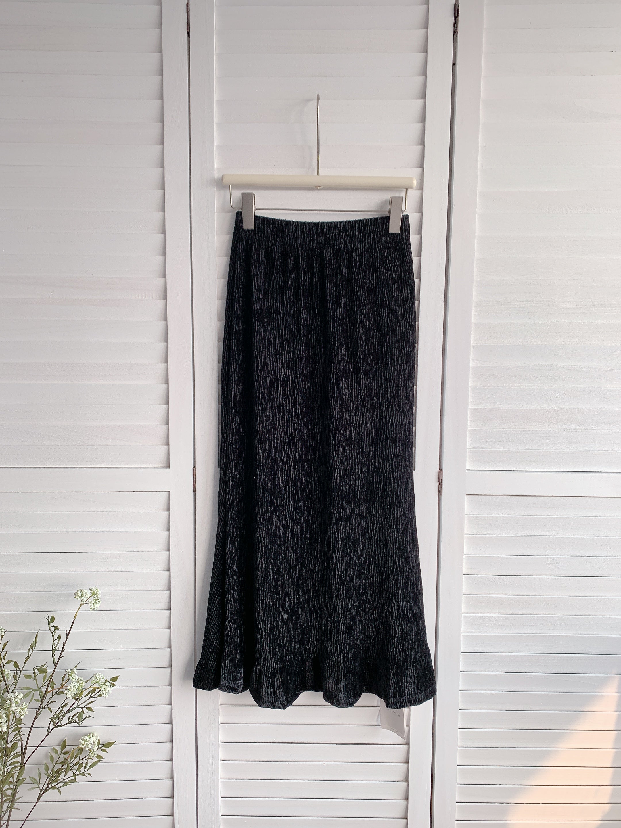 HELLO MILK TEE- 85955 絲絨魚尾裙