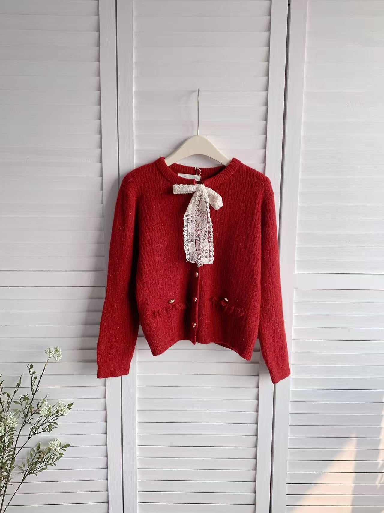 HELLO MILK TEE- 85965 圓領系帶衫