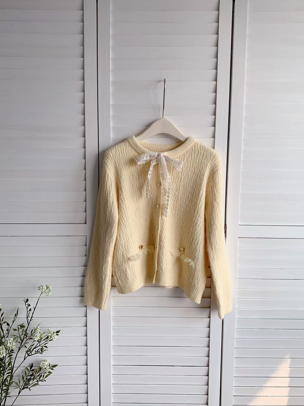 HELLO MILK TEE- 85965 圓領系帶衫