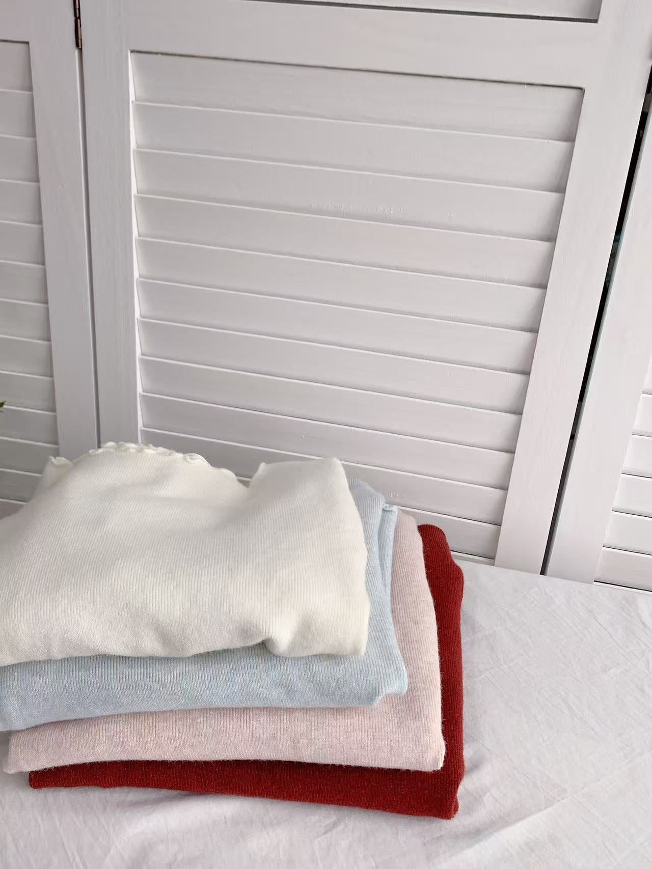 HELLO MILK TEE- 85985 木耳邊上衣