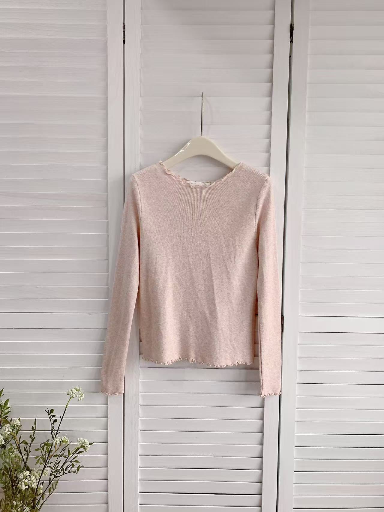 HELLO MILK TEE- 85985 木耳邊上衣