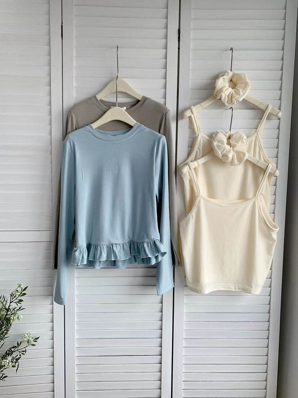 HELLO MILK TEE- 85926 韓系套裝