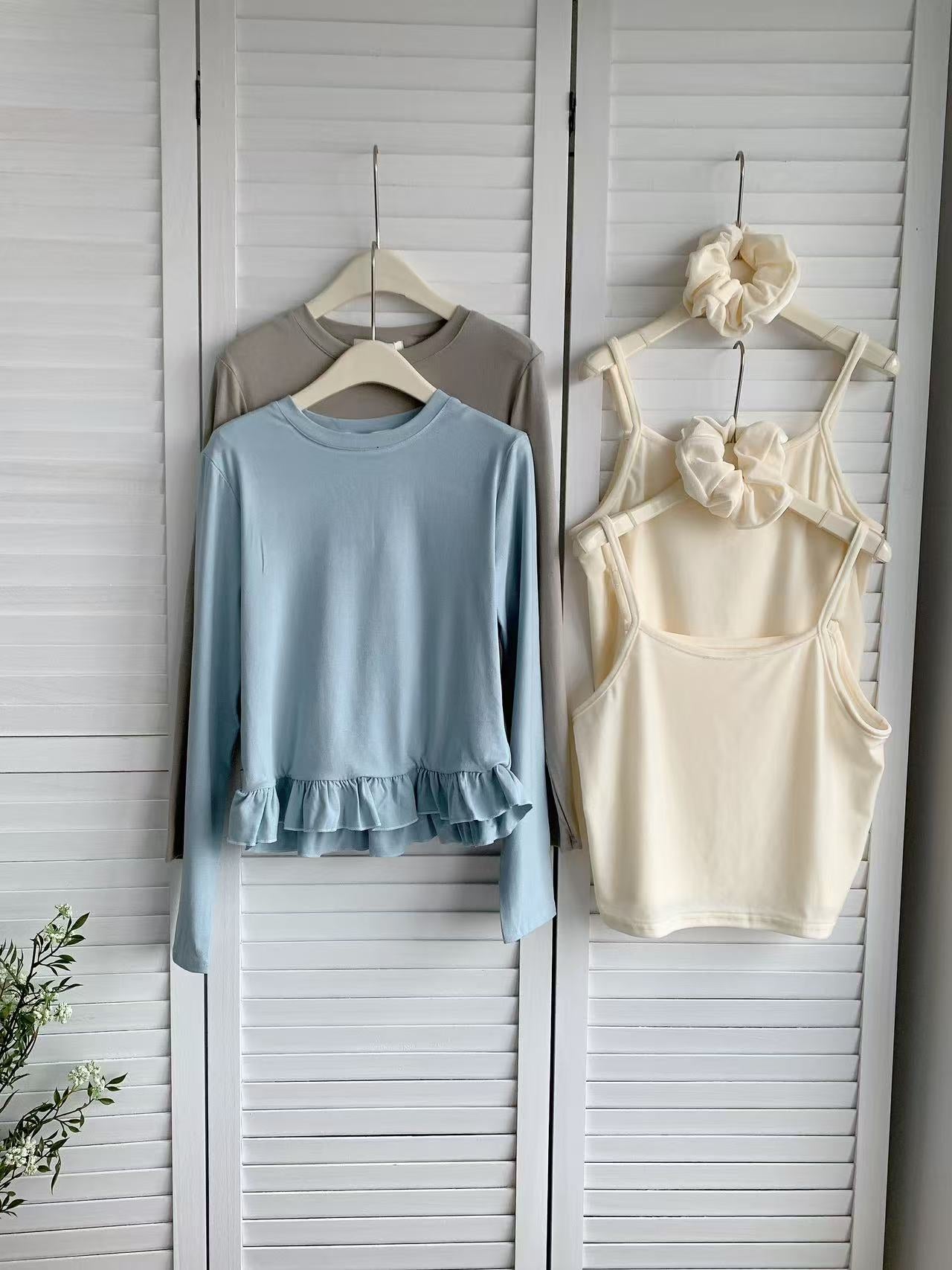 HELLO MILK TEE- 85926 韓系套裝