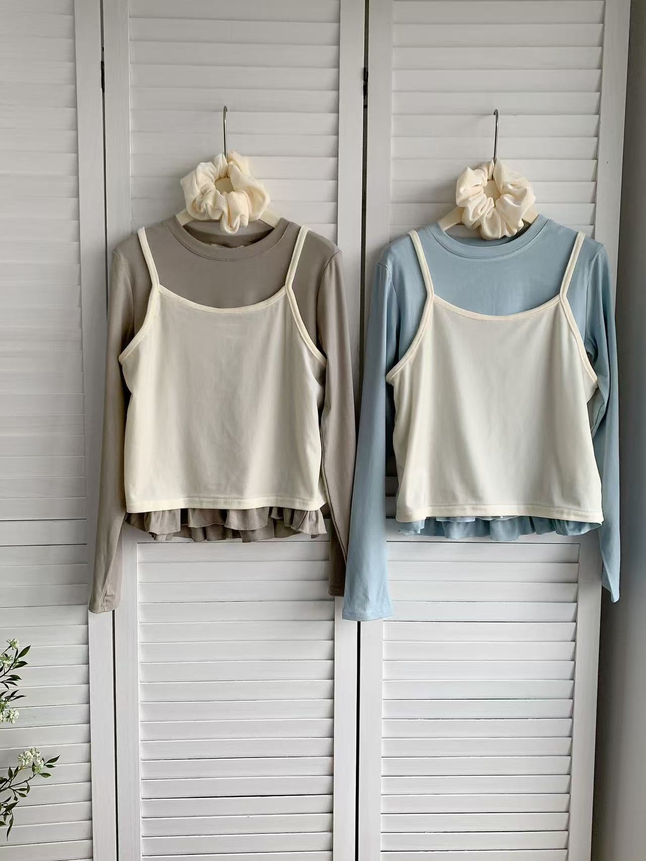 HELLO MILK TEE- 85926 韓系套裝