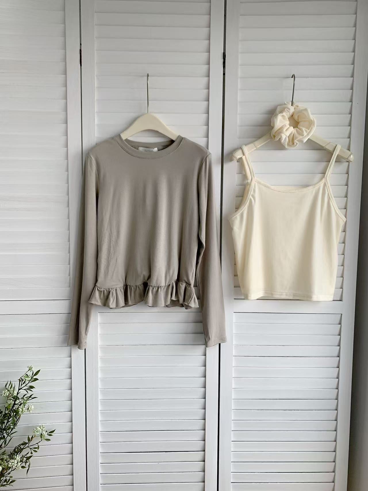 HELLO MILK TEE- 85926 韓系套裝