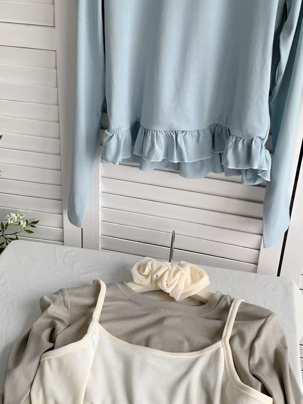 HELLO MILK TEE- 85926 韓系套裝