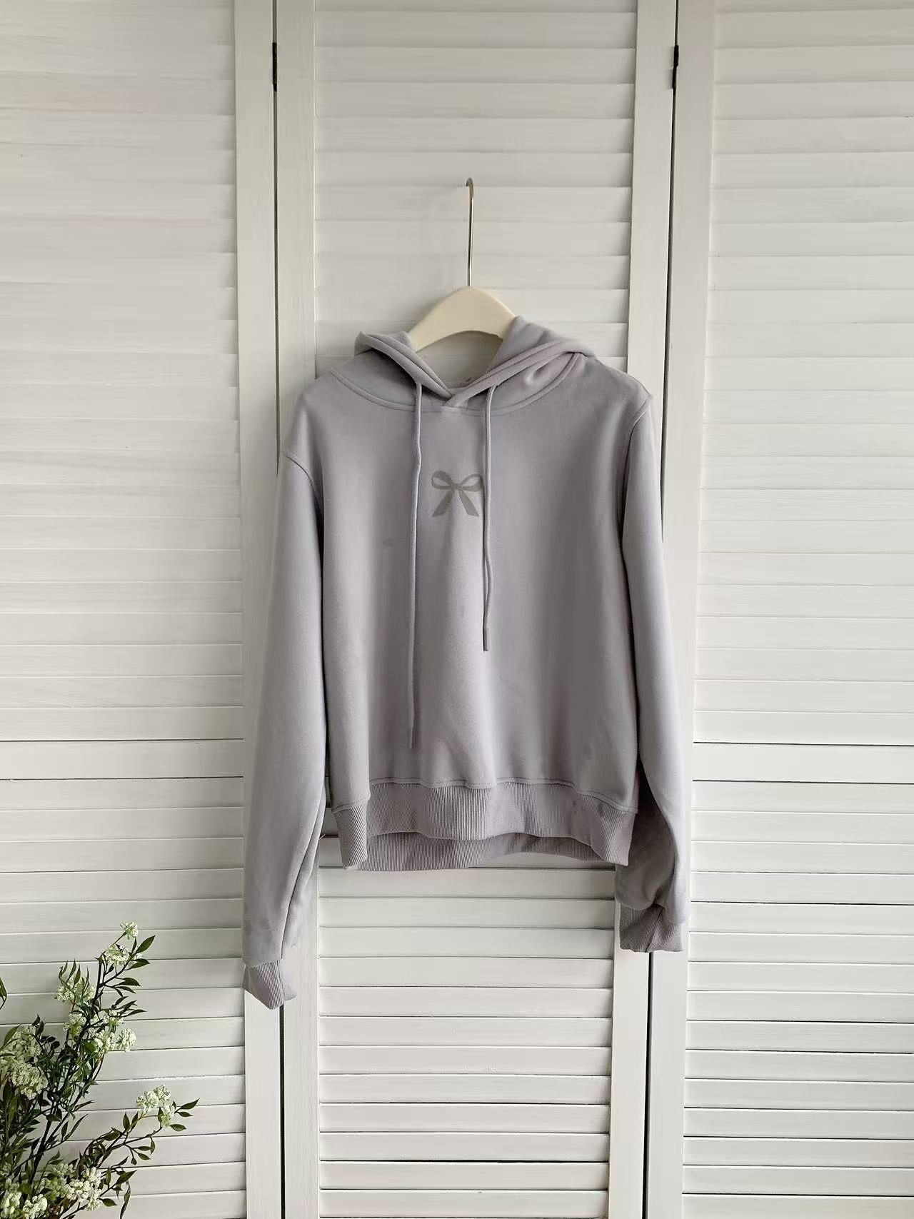 HELLO MILK TEE- 85968 蝴蝶結衛衣