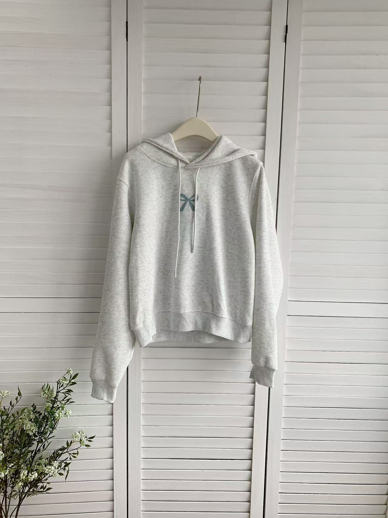 HELLO MILK TEE- 85968 蝴蝶結衛衣