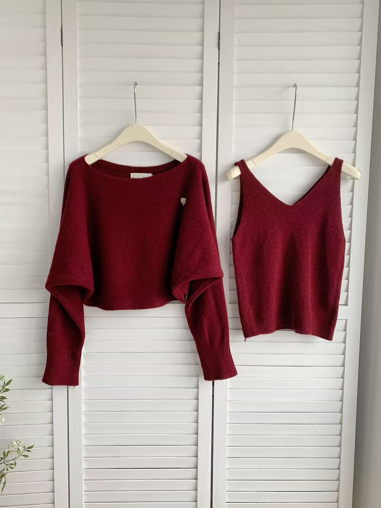 HELLO MILK TEE- 86007 簡約兩件套