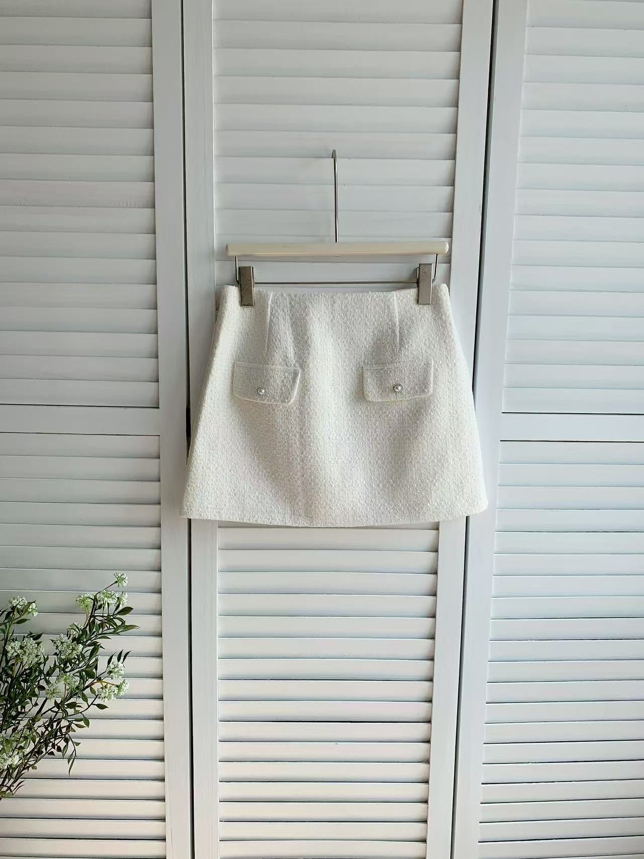 HELLO MILK TEE- 85969 小香風短裙