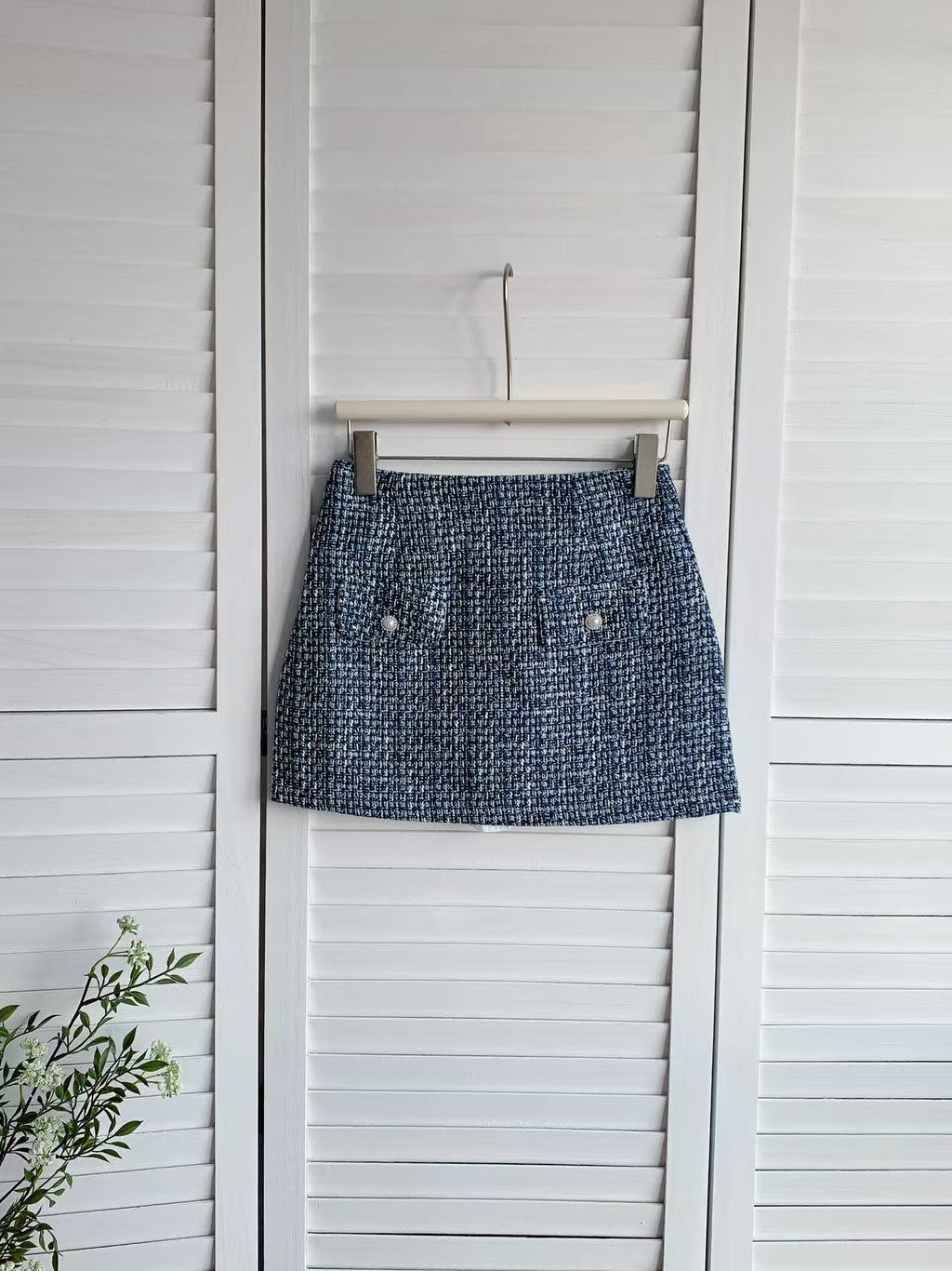 HELLO MILK TEE- 85969 小香風短裙