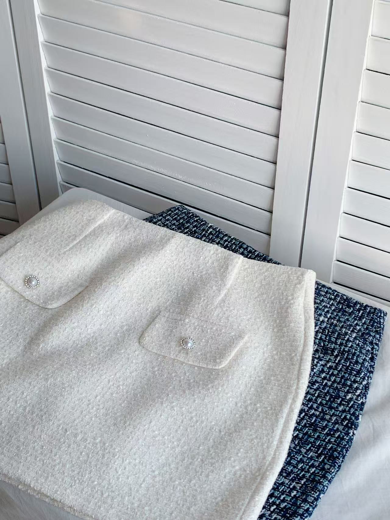 HELLO MILK TEE- 85969 小香風短裙