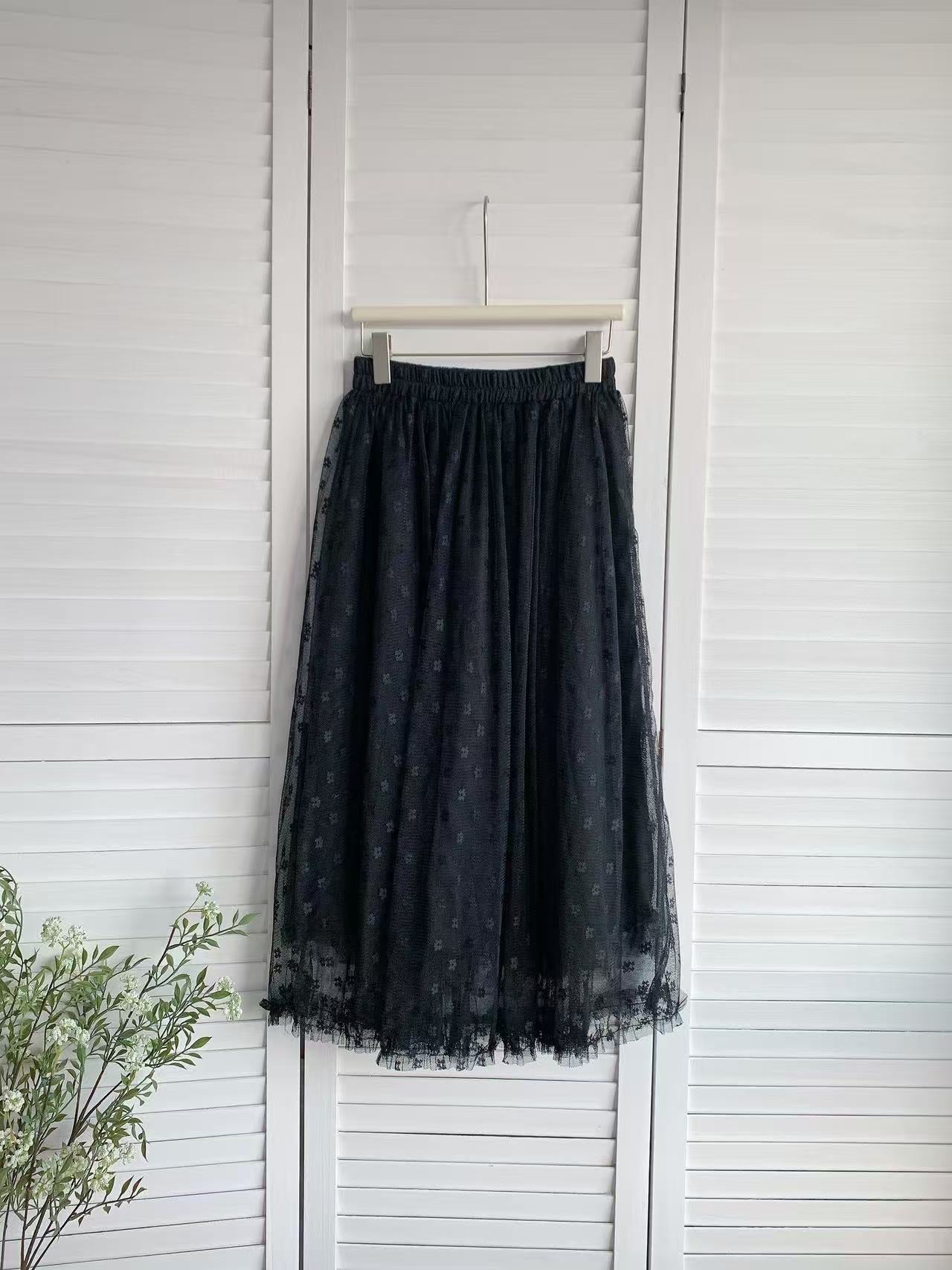 HELLO MILK TEE- 86010 蕾絲半裙