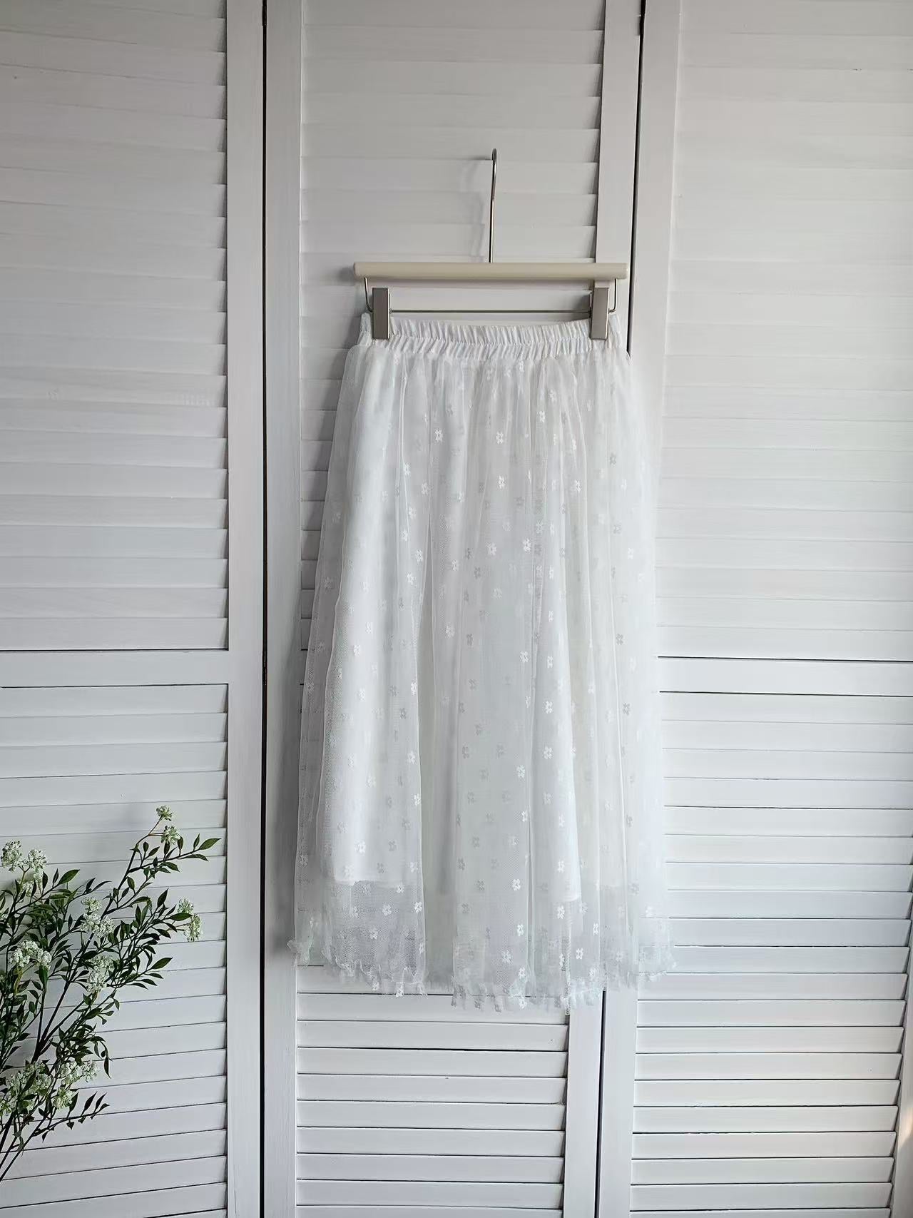 HELLO MILK TEE- 86010 蕾絲半裙