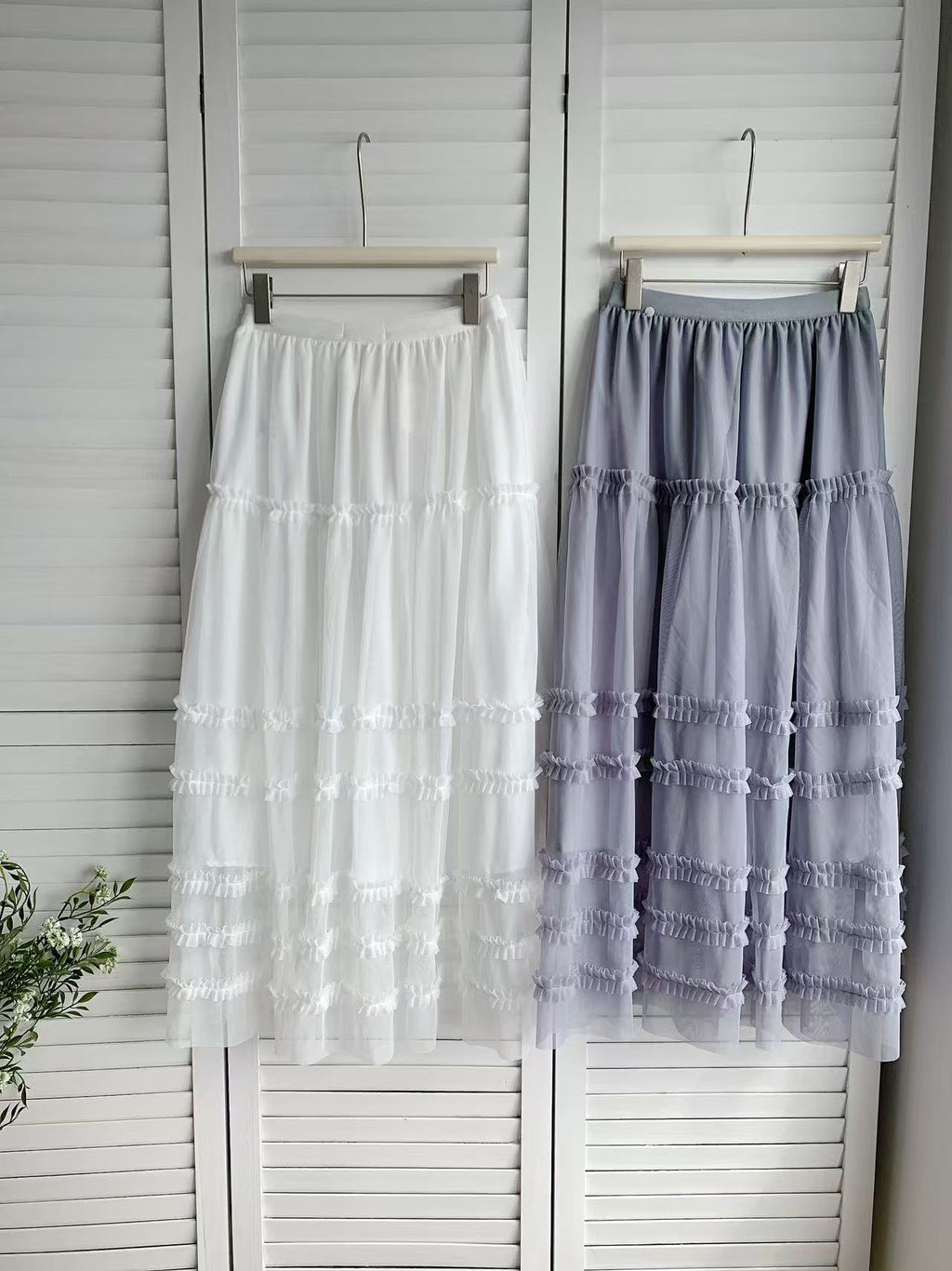 HELLO MILK TEE- 86053 網紗半裙