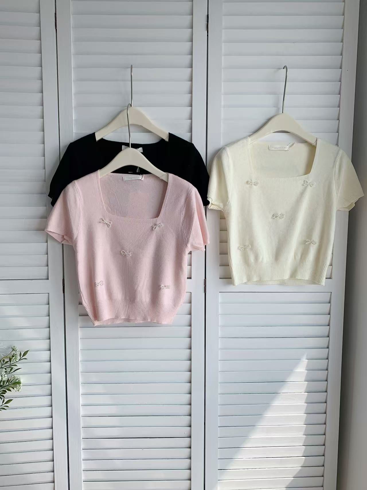 HELLO MILK TEE- 85992 方領上衣