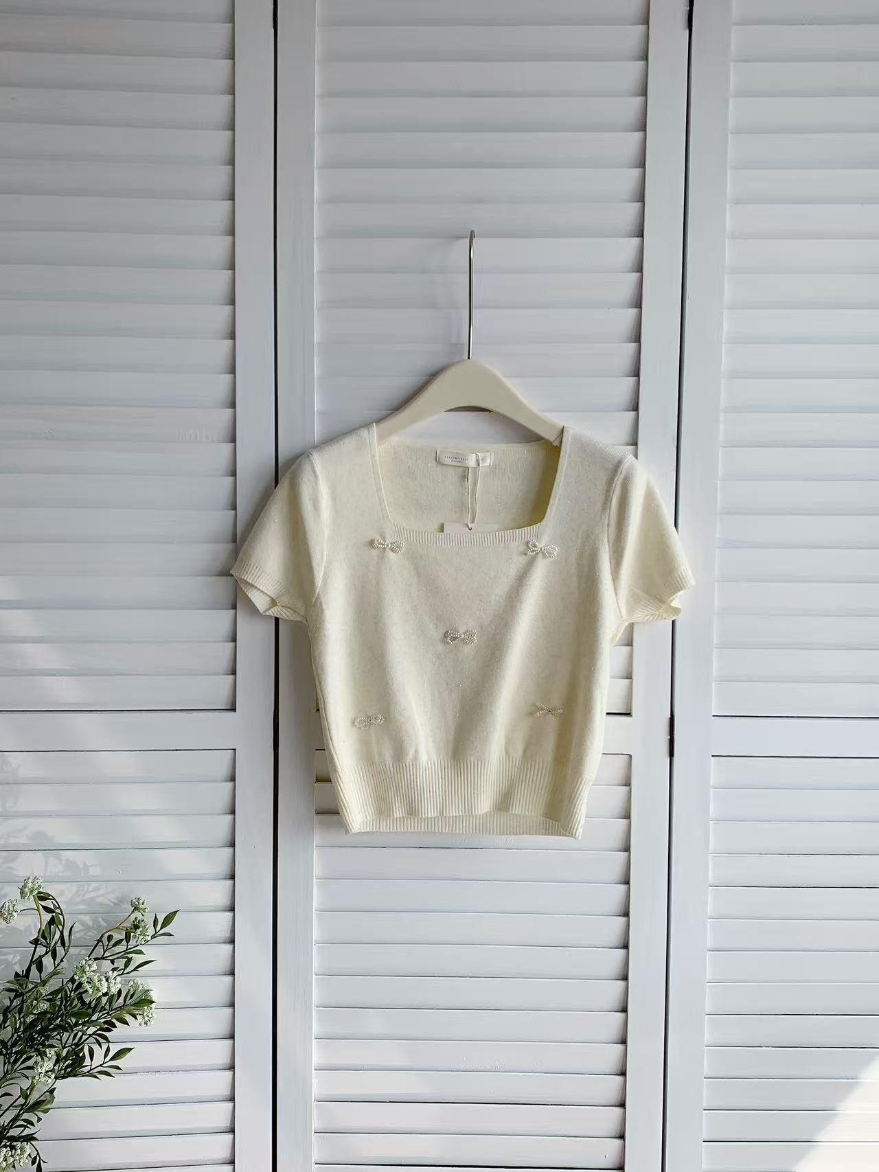 HELLO MILK TEE- 85992 方領上衣