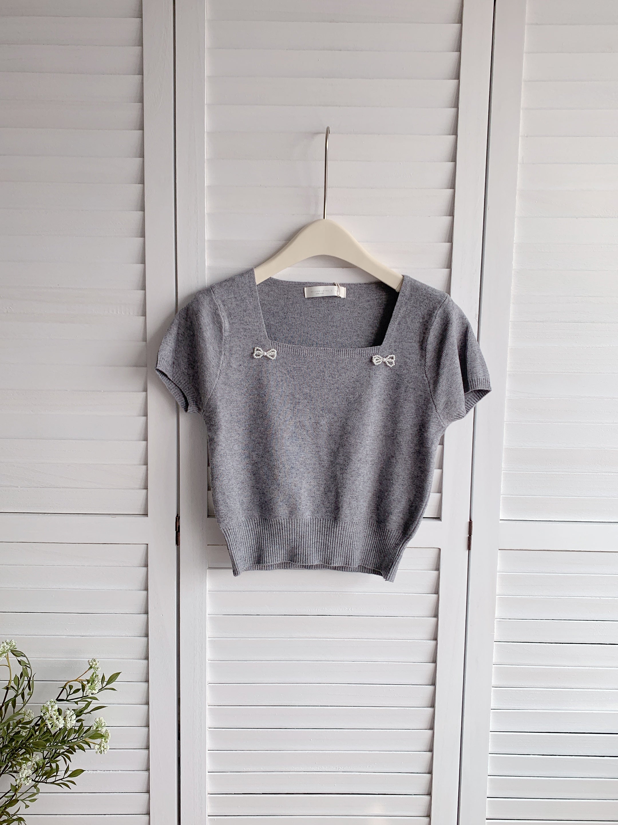 HELLO MILK TEE- 85993 簡約小衫