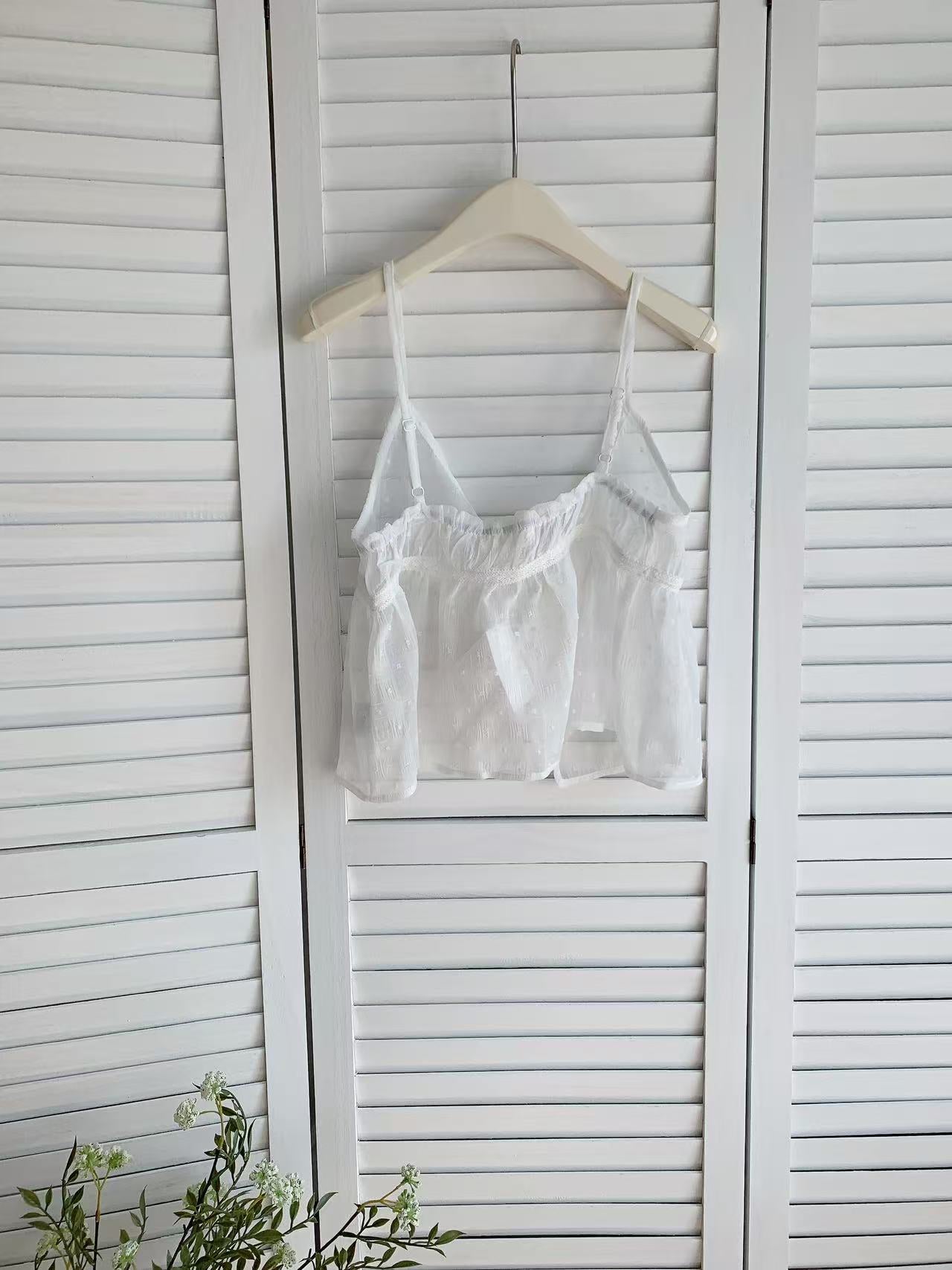 HELLO MILK TEE- 86034 吊帶上衣