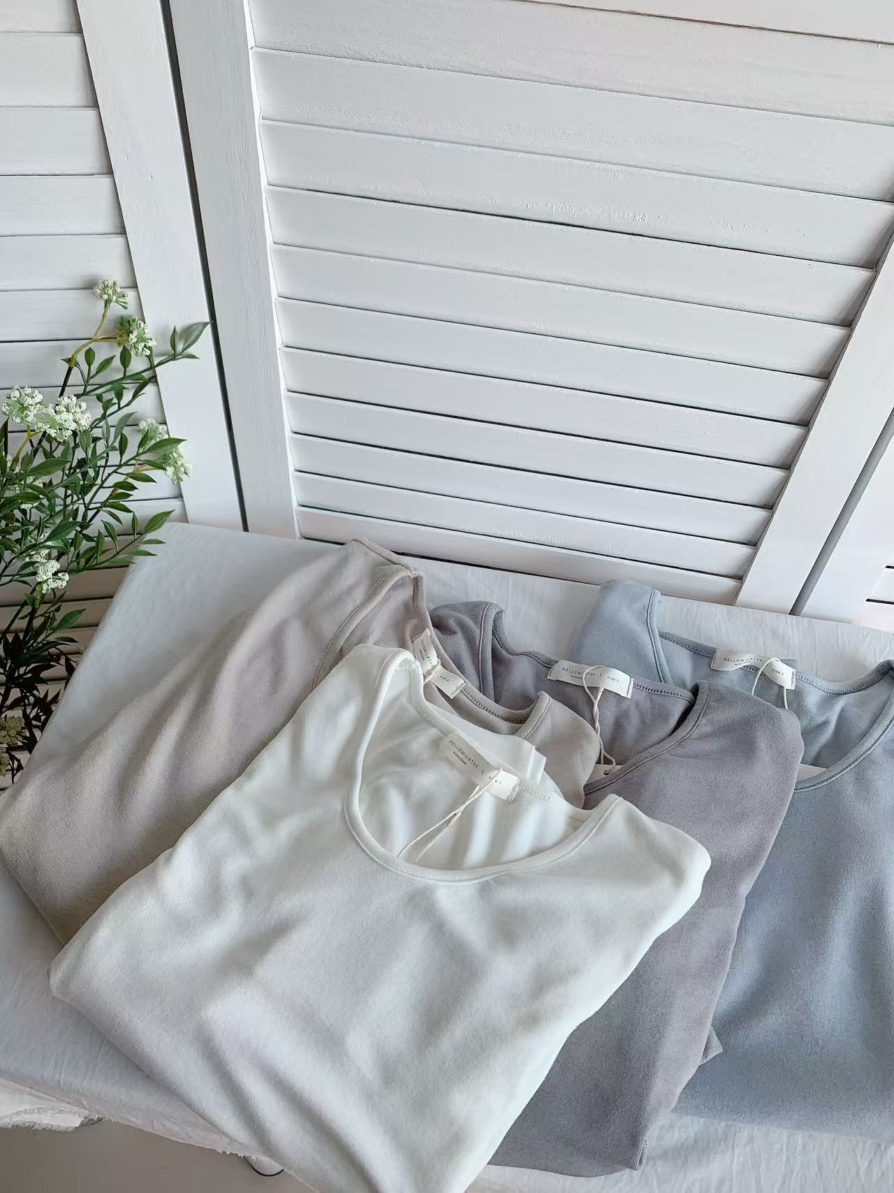 HELLO MILK TEE- 86022 圓領上衣