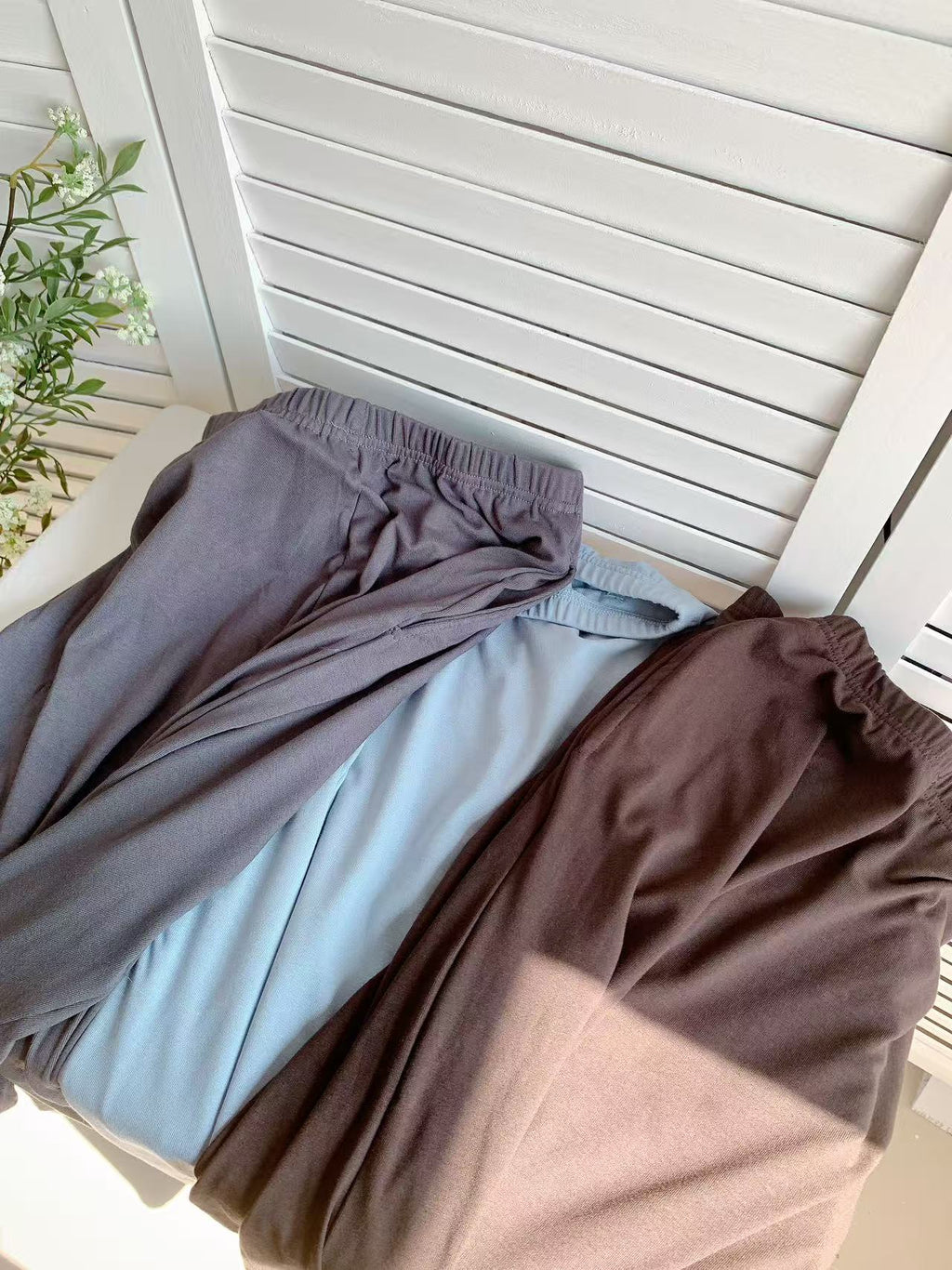 HELLO MILK TEE- 86015 簡約長褲