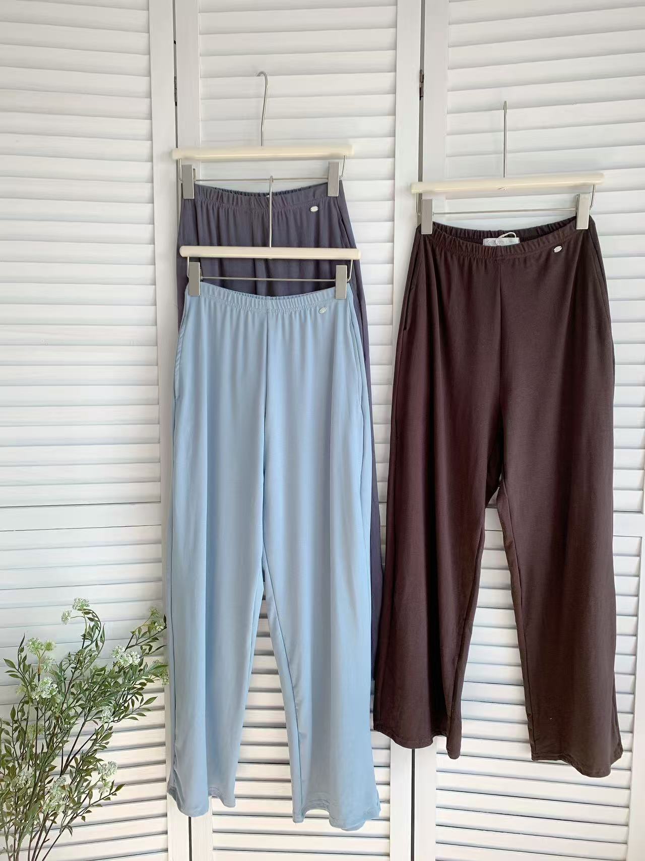 HELLO MILK TEE- 86015 簡約長褲