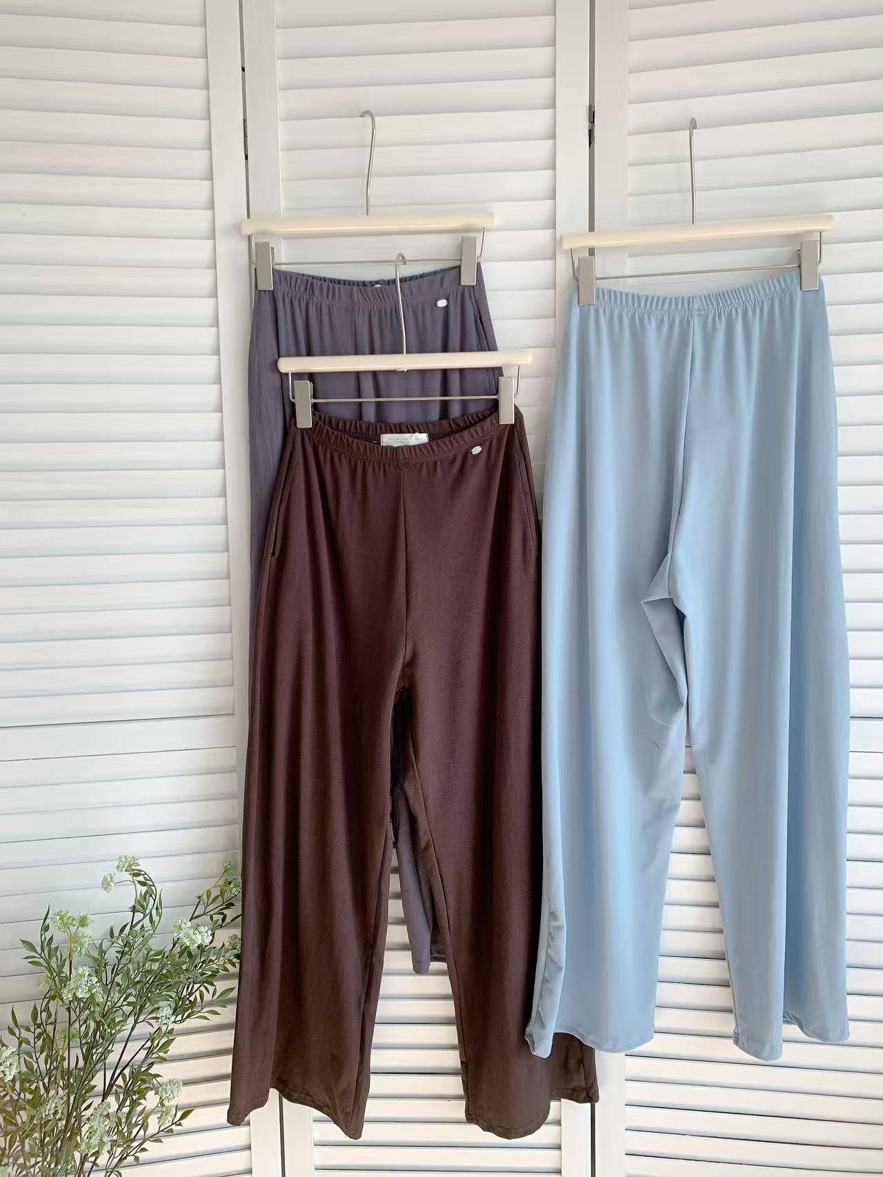 HELLO MILK TEE- 86015 簡約長褲