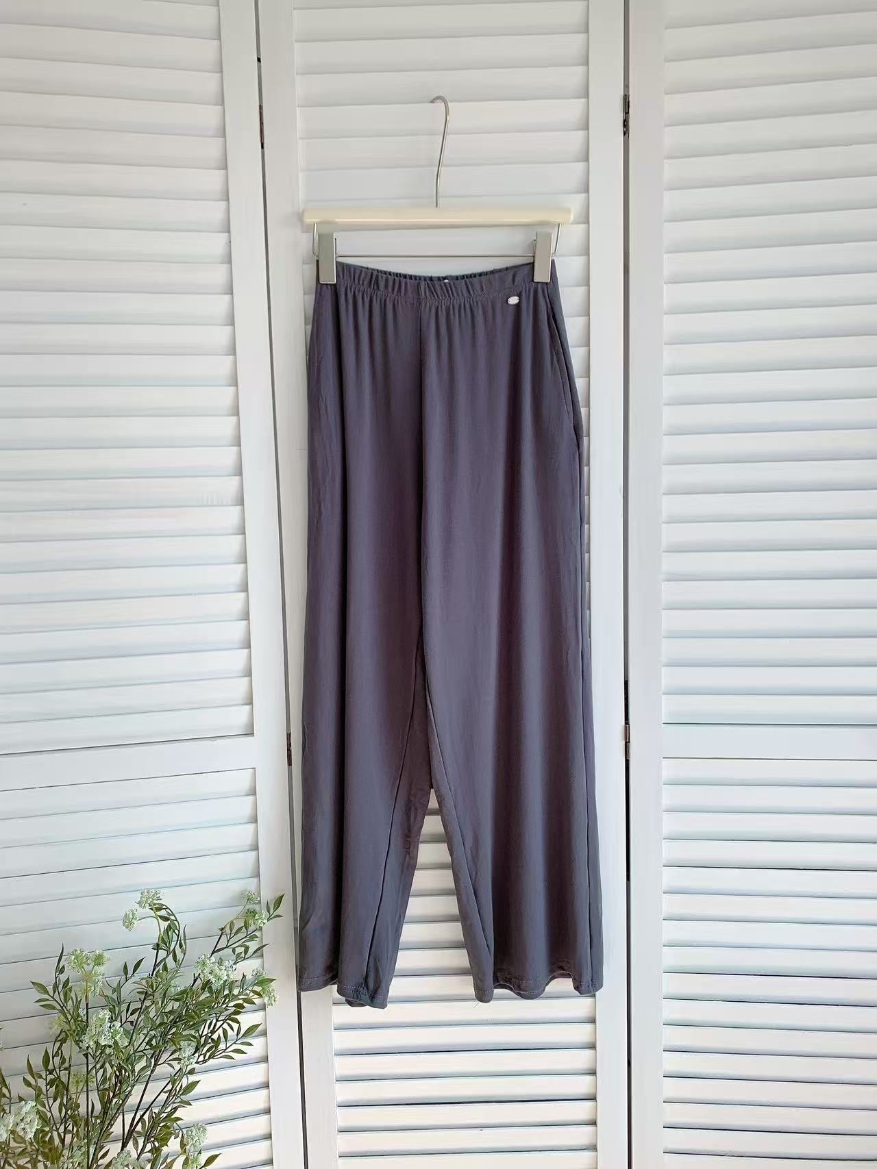 HELLO MILK TEE- 86015 簡約長褲