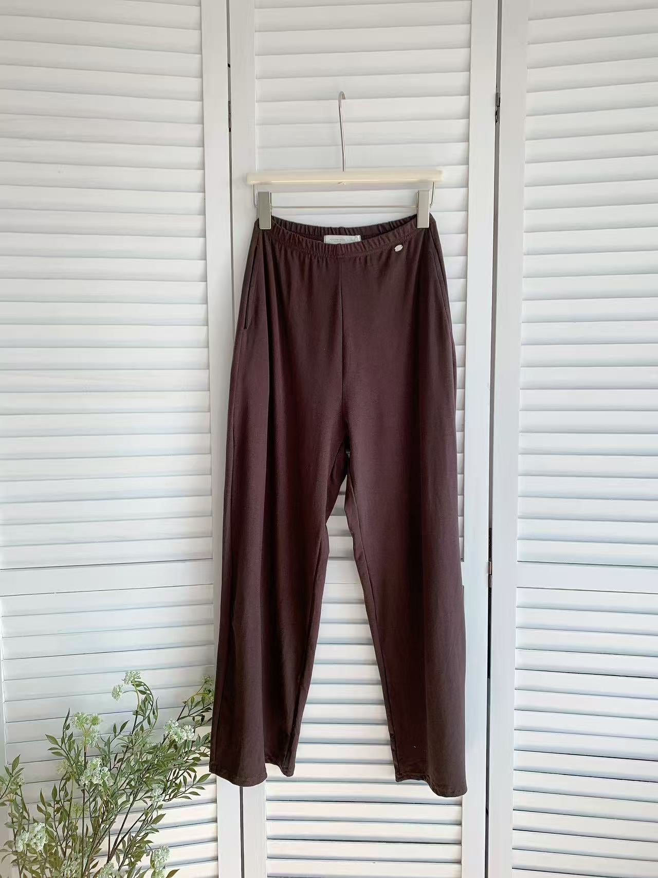 HELLO MILK TEE- 86015 簡約長褲