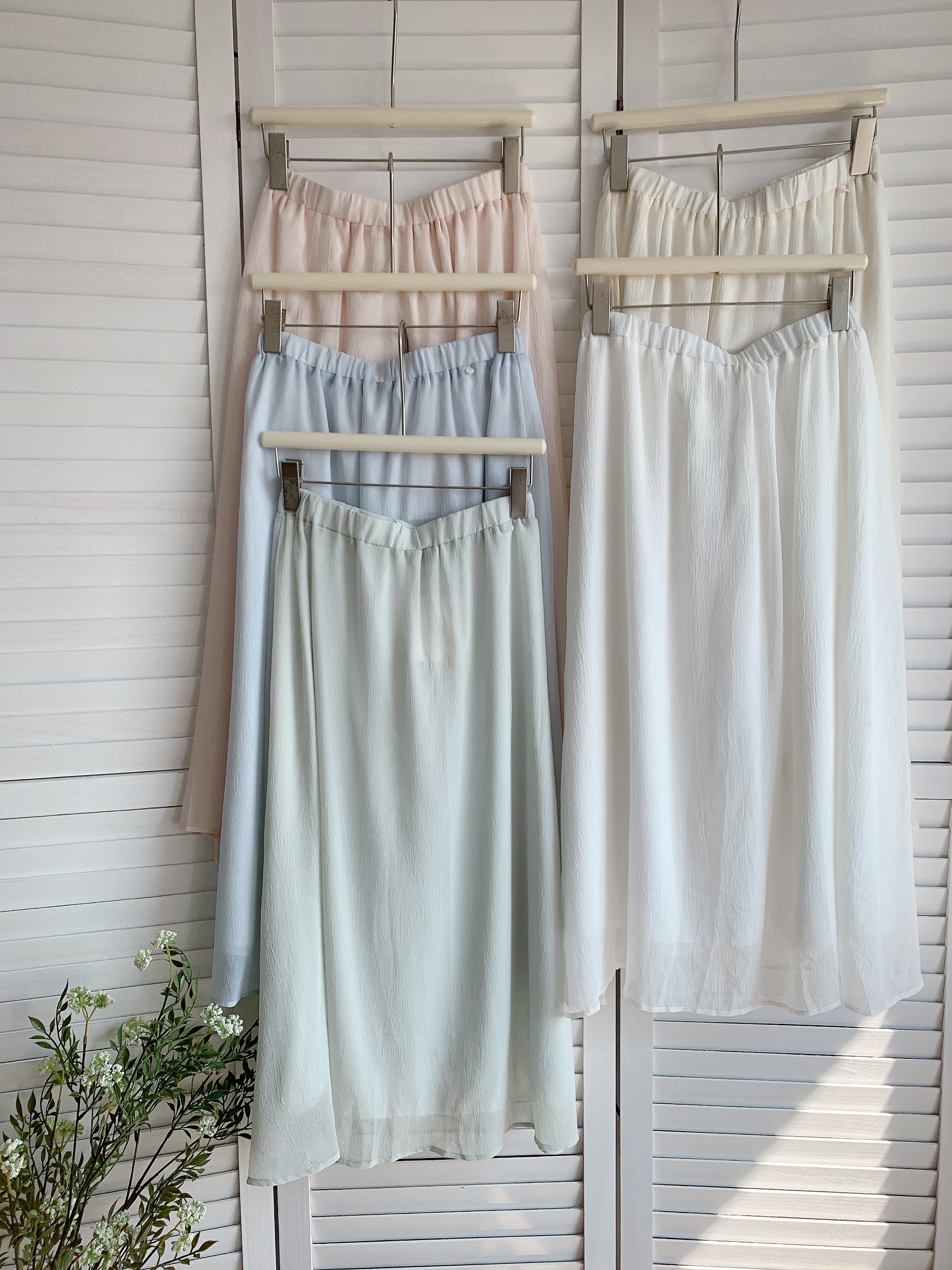 HELLO MILK TEE- 86067 褶皺半裙