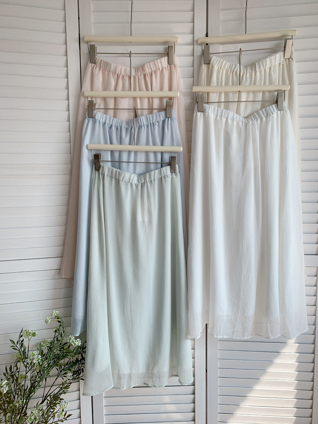 HELLO MILK TEE- 86067 褶皺半裙