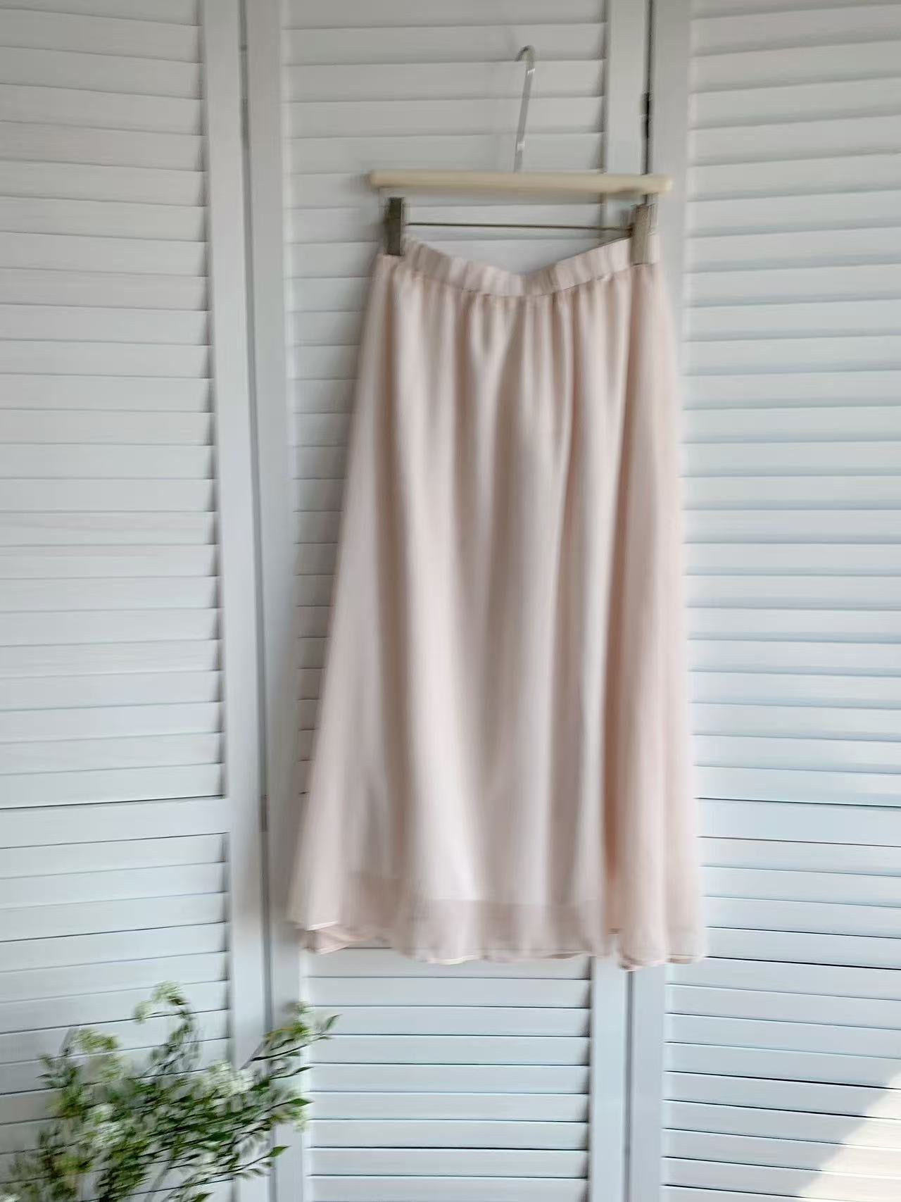 HELLO MILK TEE- 86067 褶皺半裙