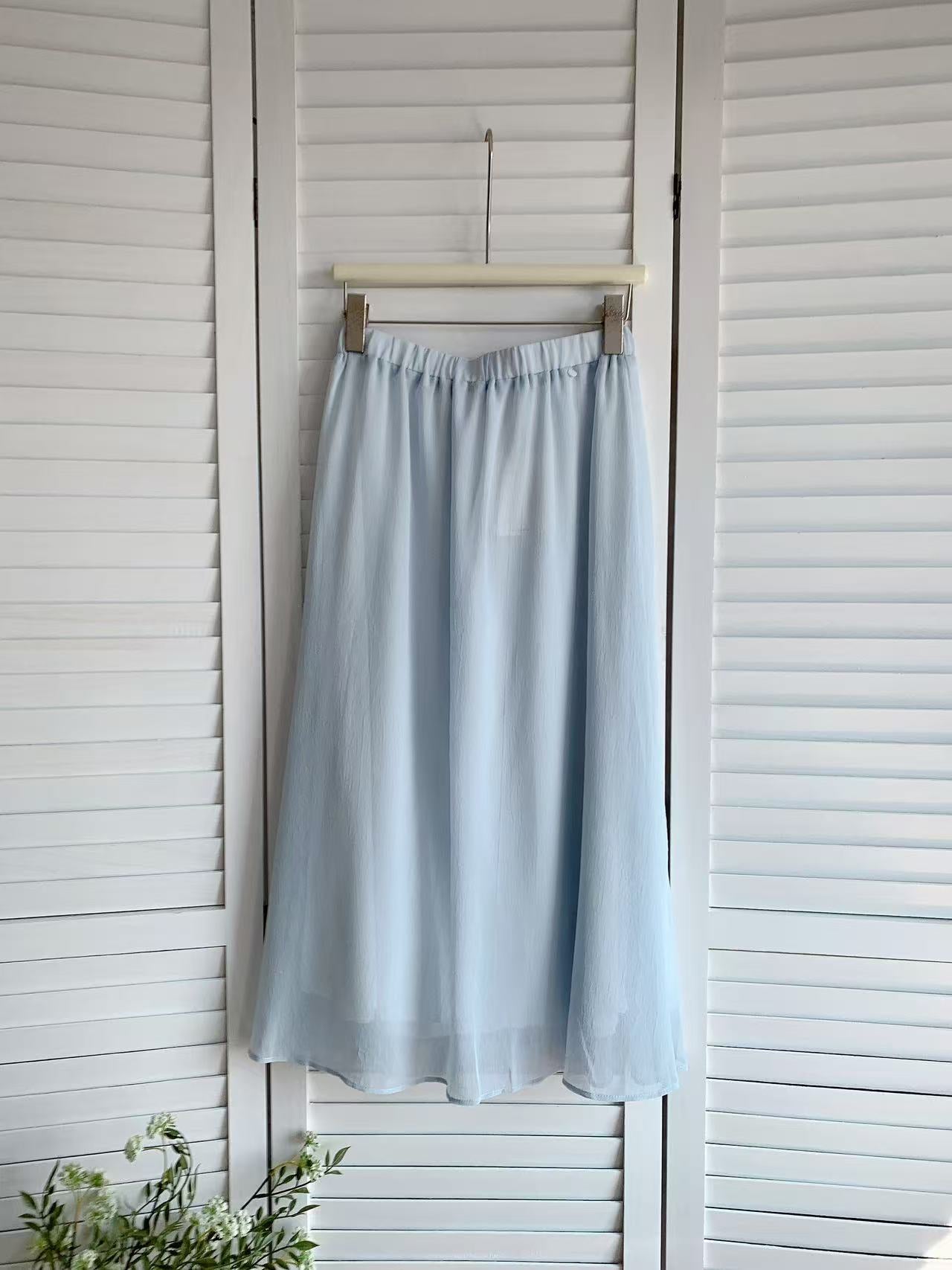 HELLO MILK TEE- 86067 褶皺半裙