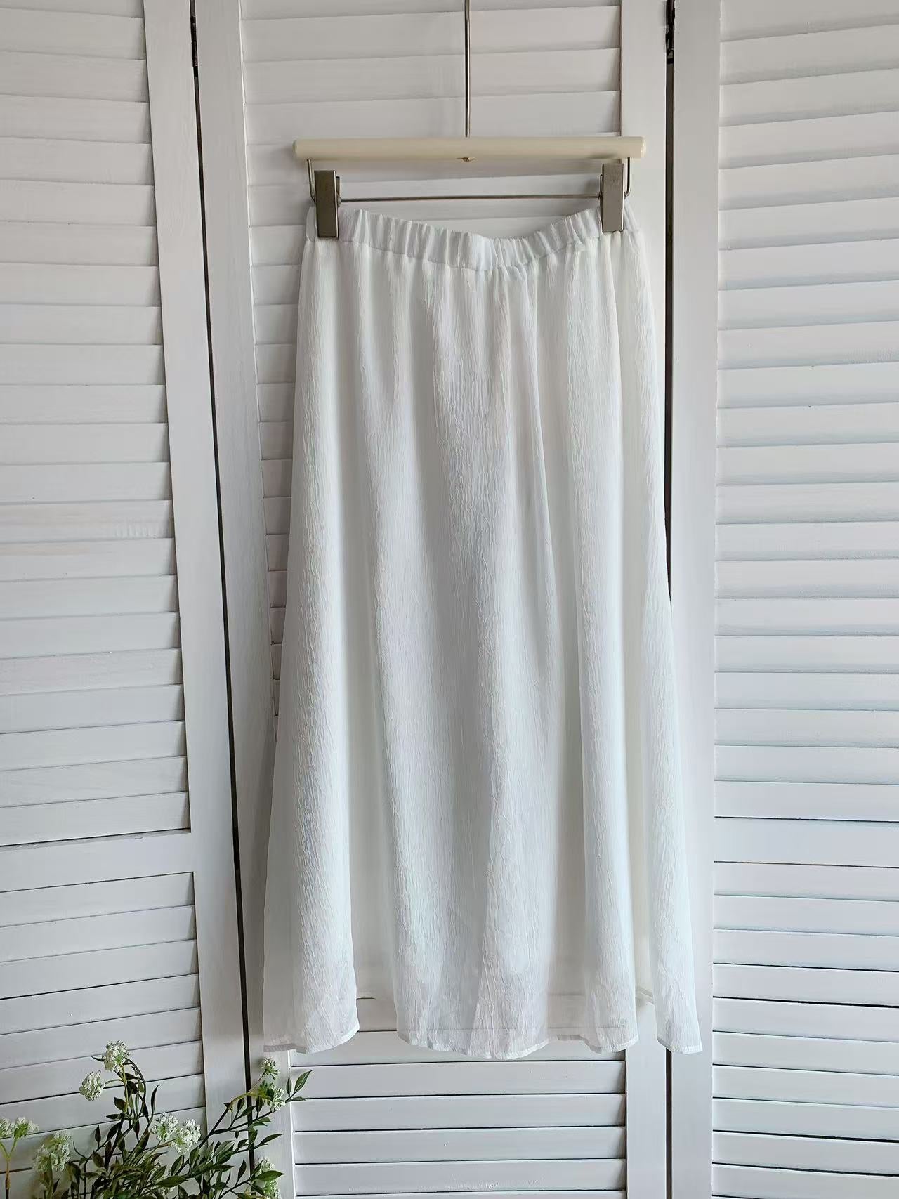 HELLO MILK TEE- 86067 褶皺半裙