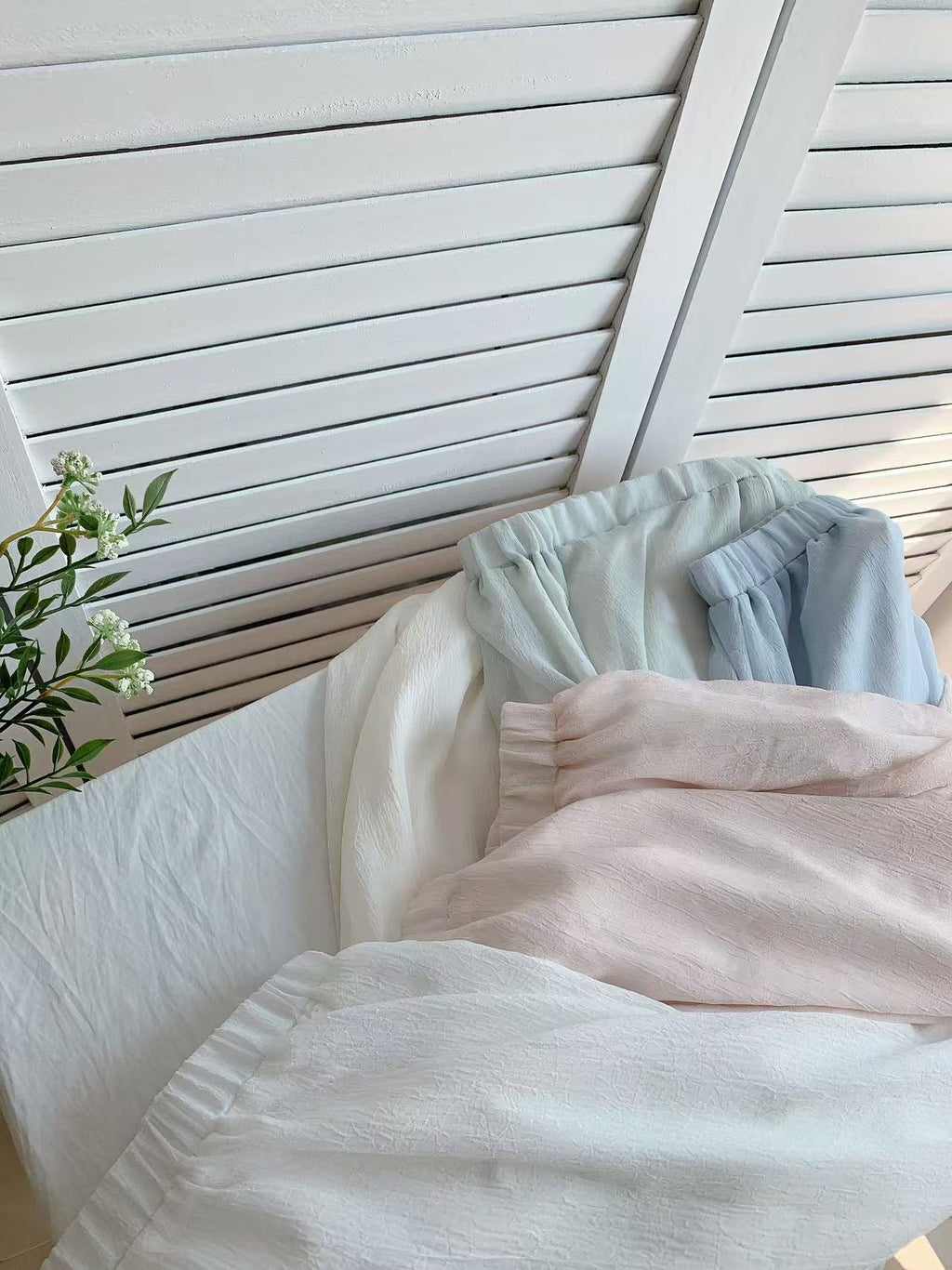 HELLO MILK TEE- 86067 褶皺半裙