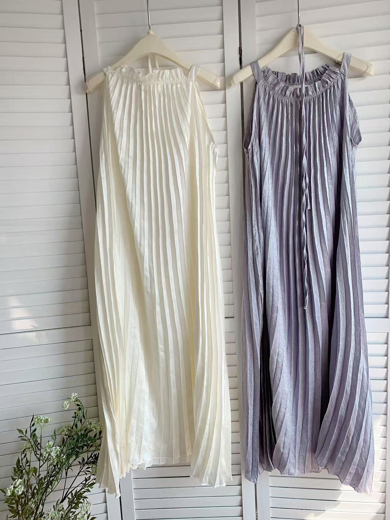 HELLO MILK TEE- 86090 褶皺連裙