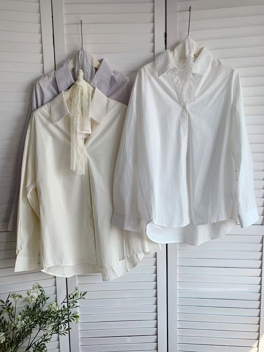 HELLO MILK TEE- 86114 飄帶襯衫