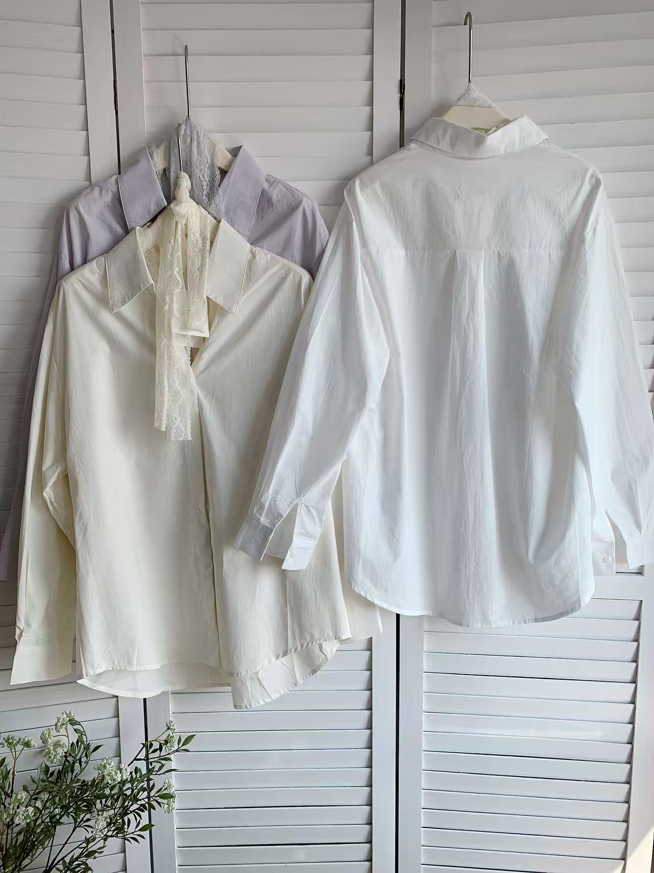 HELLO MILK TEE- 86114 飄帶襯衫