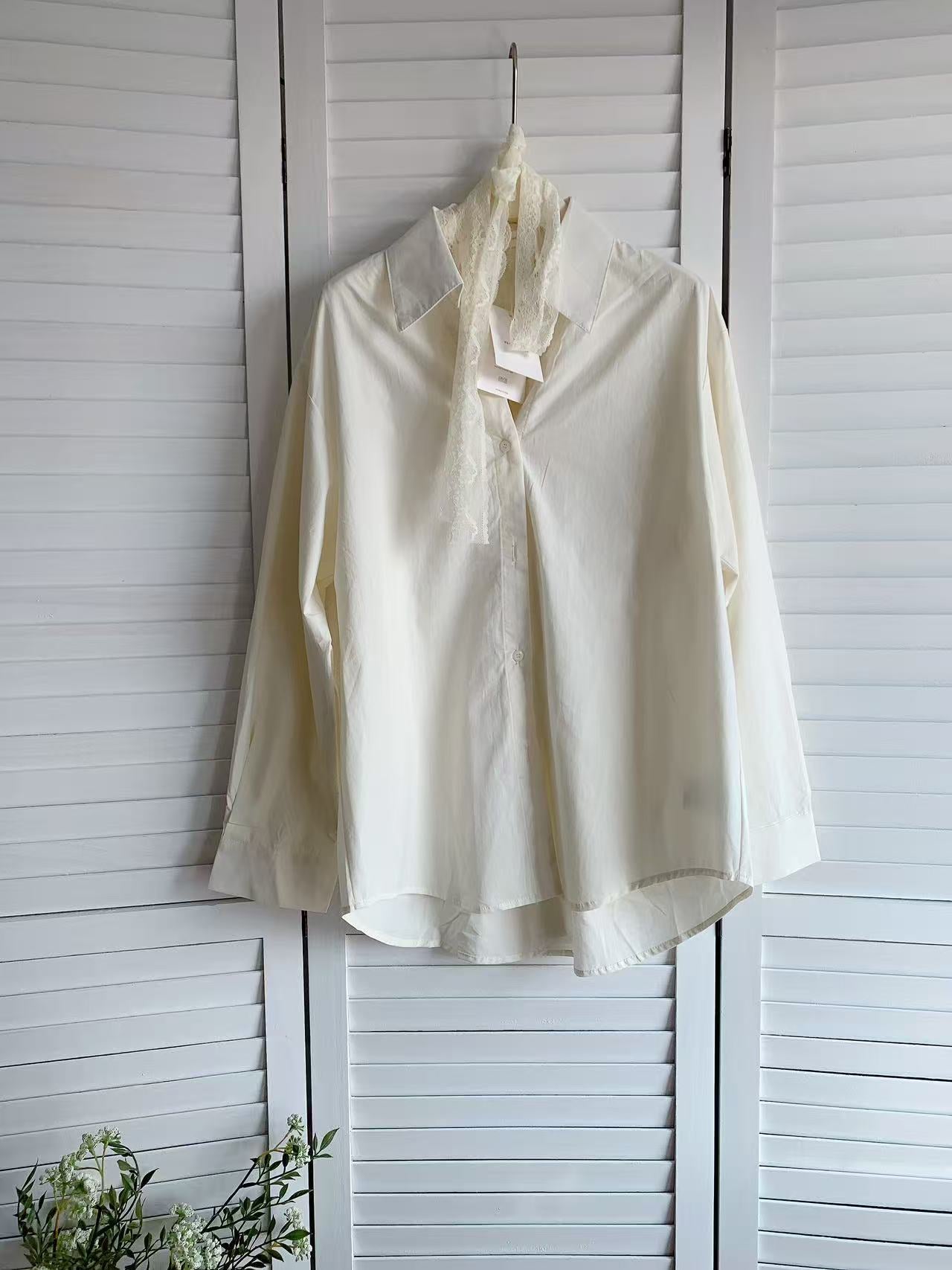 HELLO MILK TEE- 86114 飄帶襯衫