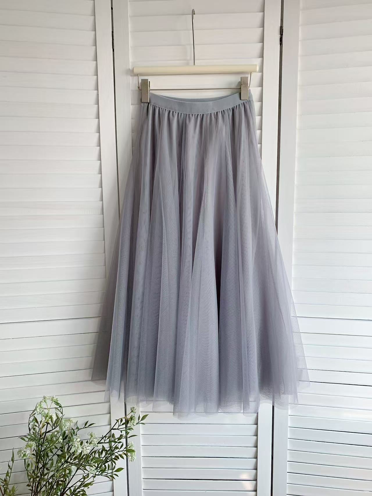 HELLO MILK TEE- 86106 網紗半裙