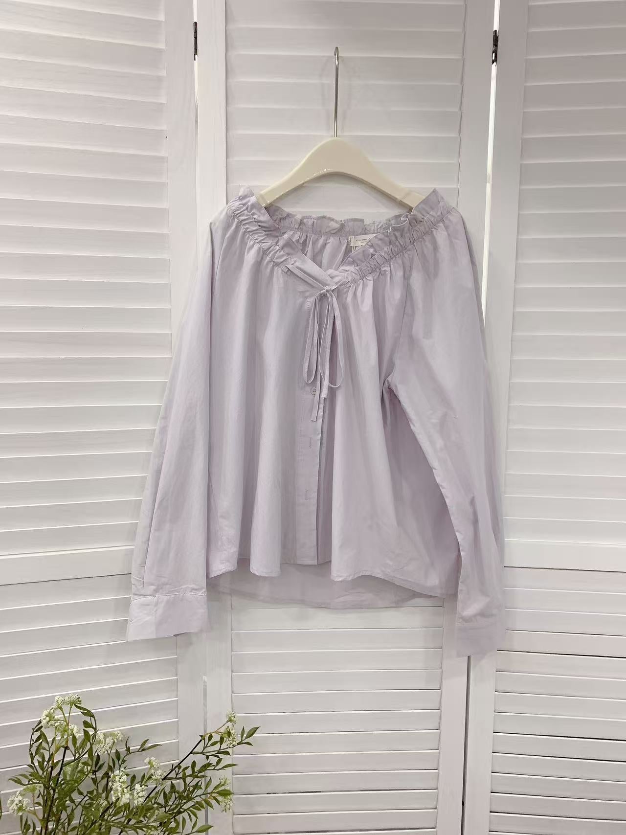 HELLO MILK TEE- 86116 V領小衫